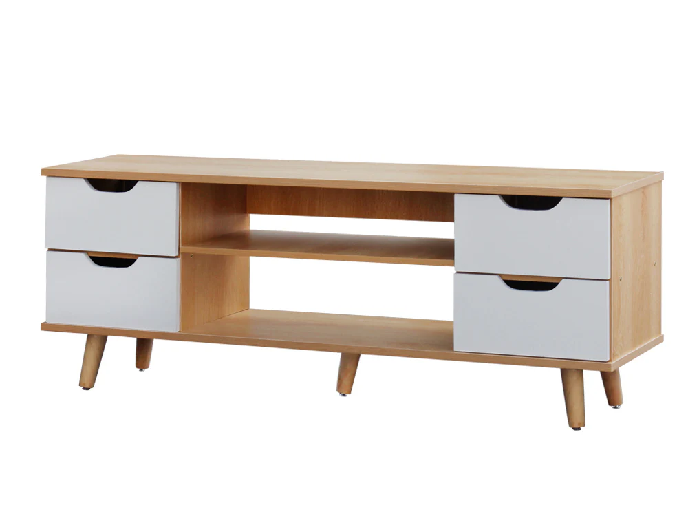 LUCILLE 1.2M Entertainment Unit 4 Drawers - OAK - Image 2