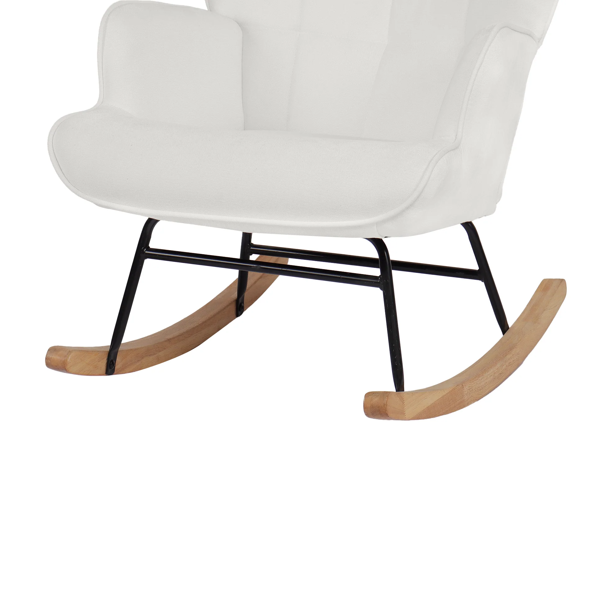 Lull Linen Rocking Armchair - White - Image 12