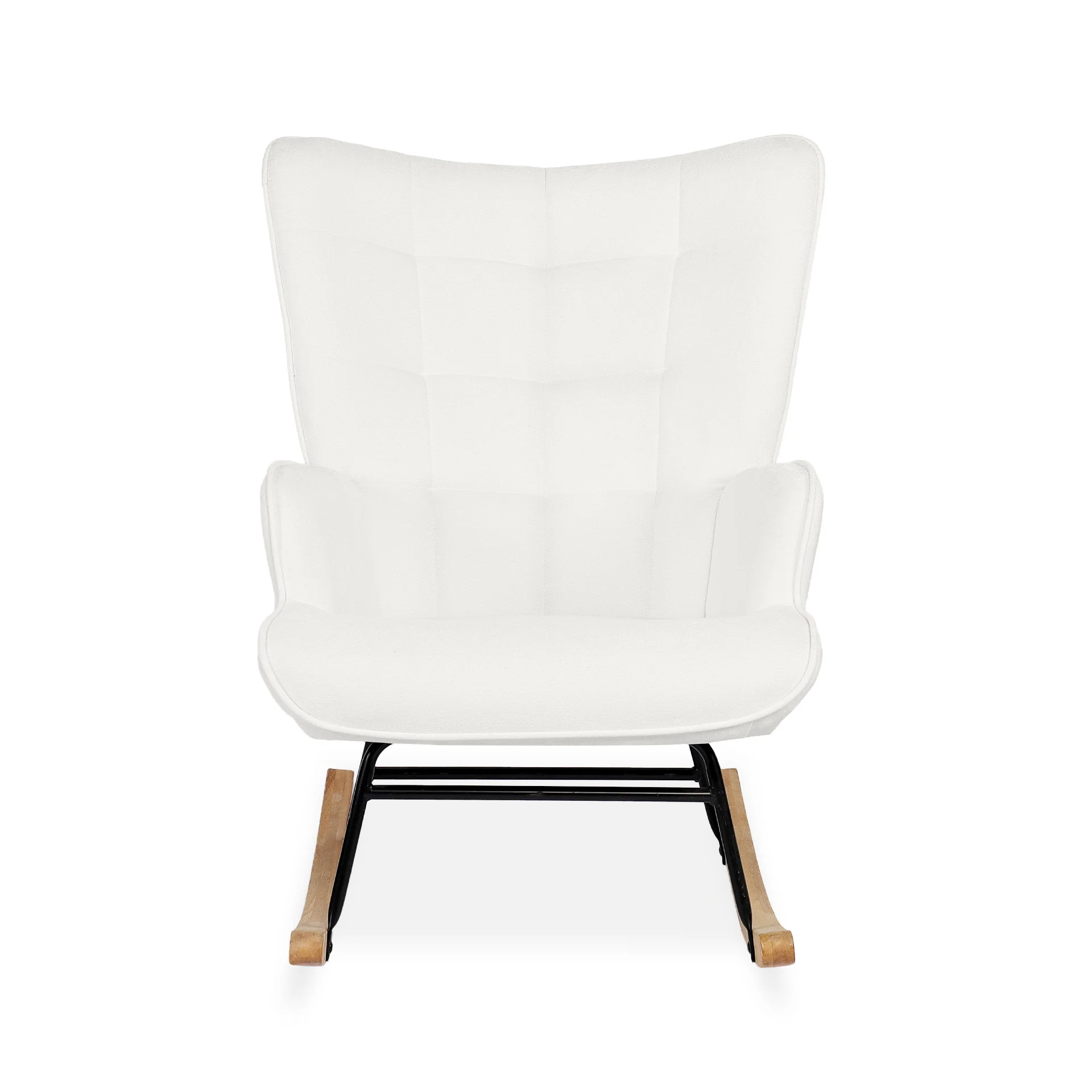 Lull Linen Rocking Armchair - White - Image 8