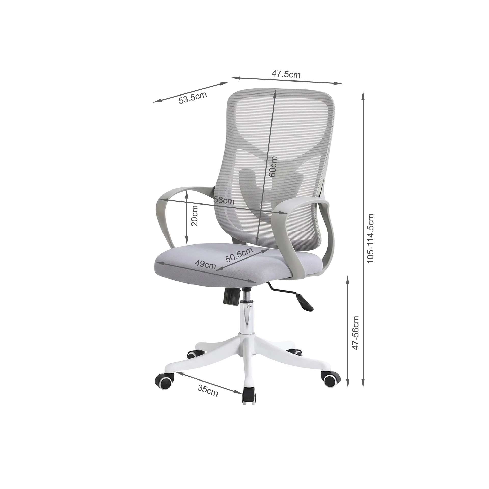 Luma Office Chair - Grey - Image 13