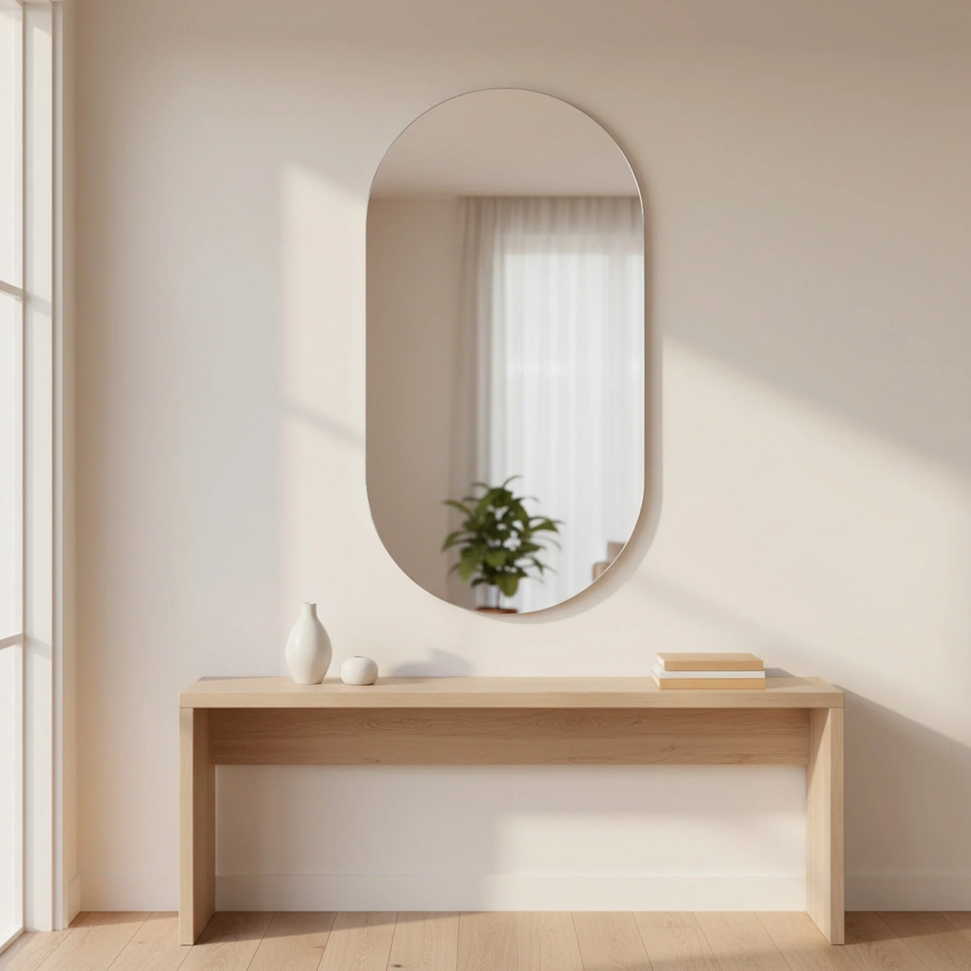 Zero Oval Frameless Wall Mirror - Image 6