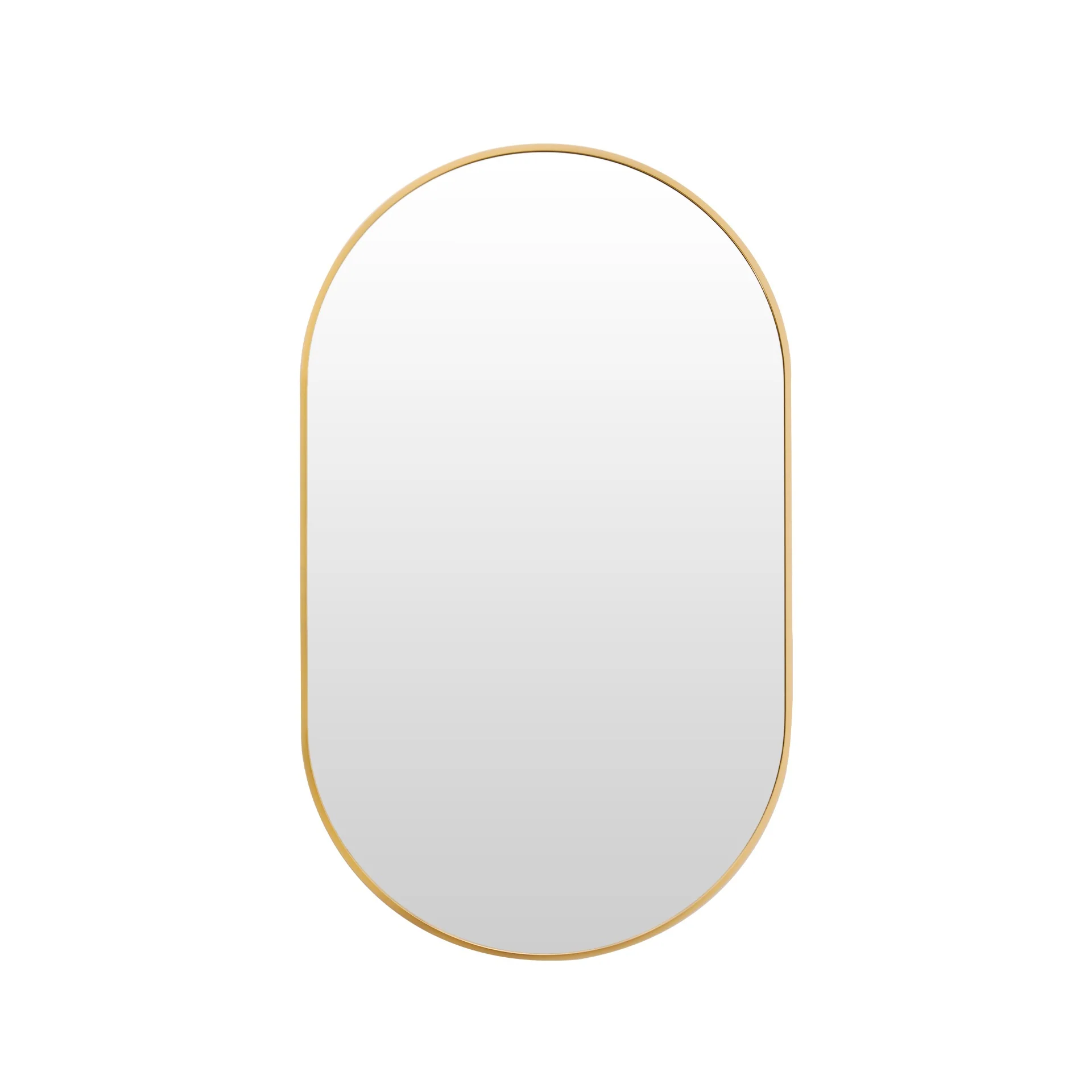 Luna Oval Metal Framed Wall Mirror - Gold - Image 12