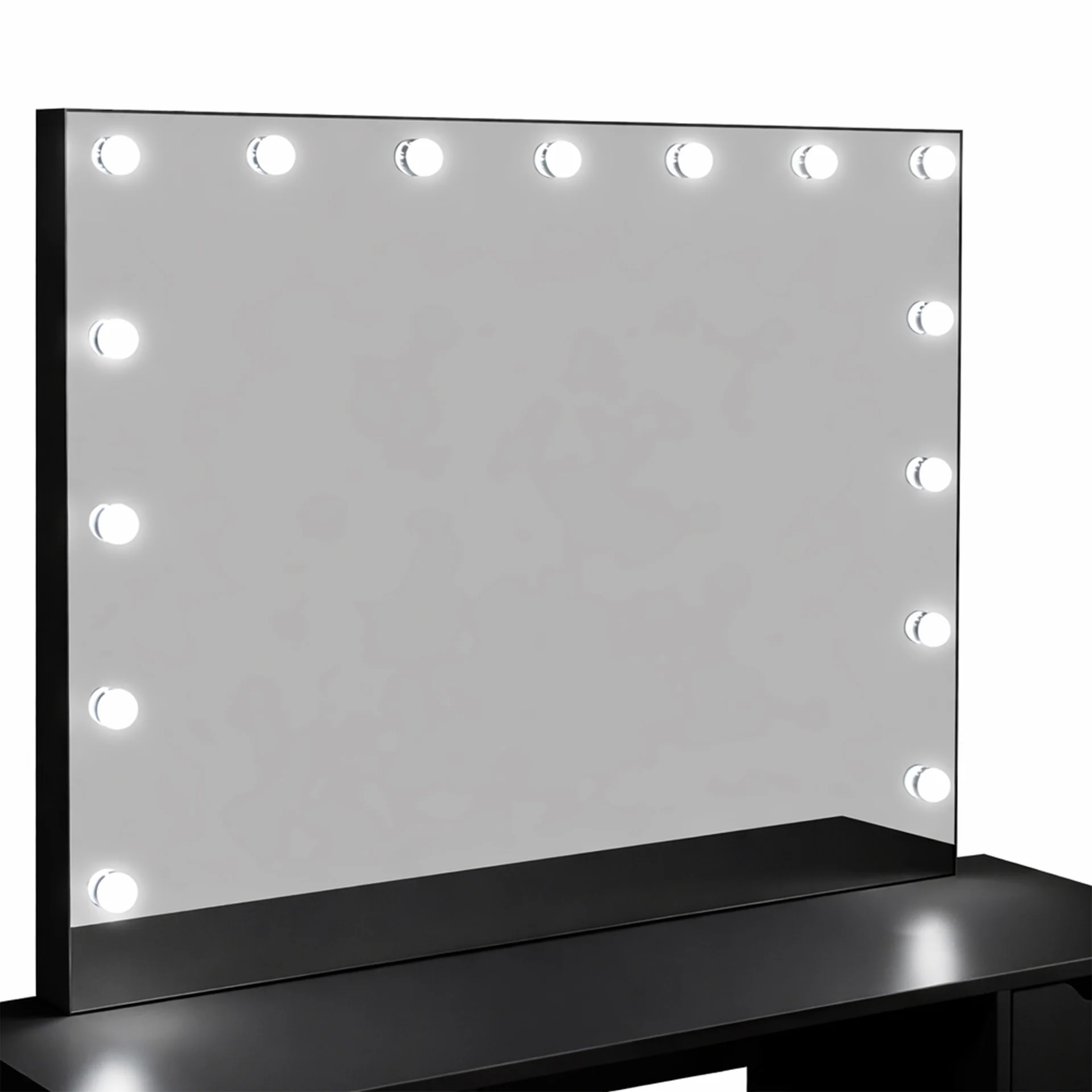 Lustra 2 Piece Dressing Table with Mirror & Stool Set - Black - Image 12