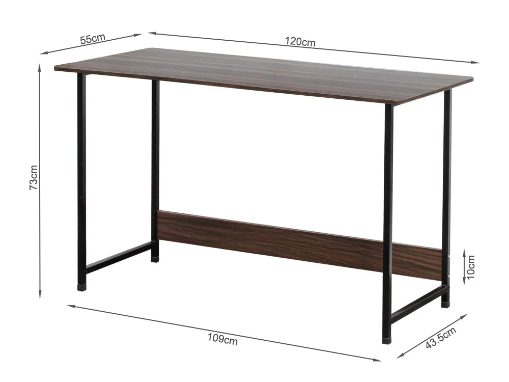 MADISON 120cm Desk - BLACK - Image 6