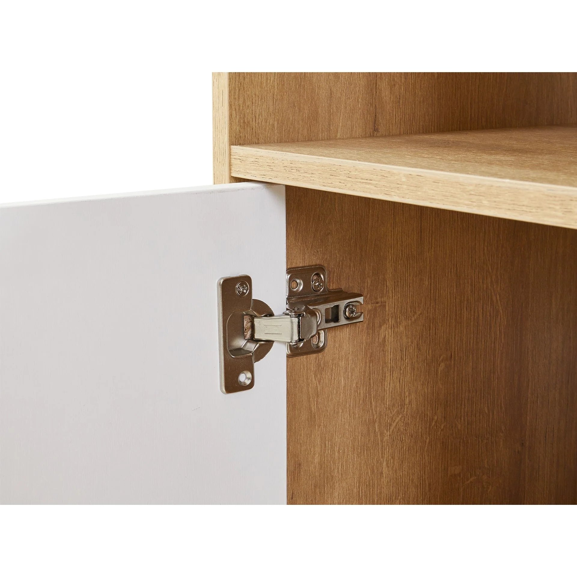 Makalu 100cm Computer Study Desk with Cabinet - Oak - Image 14