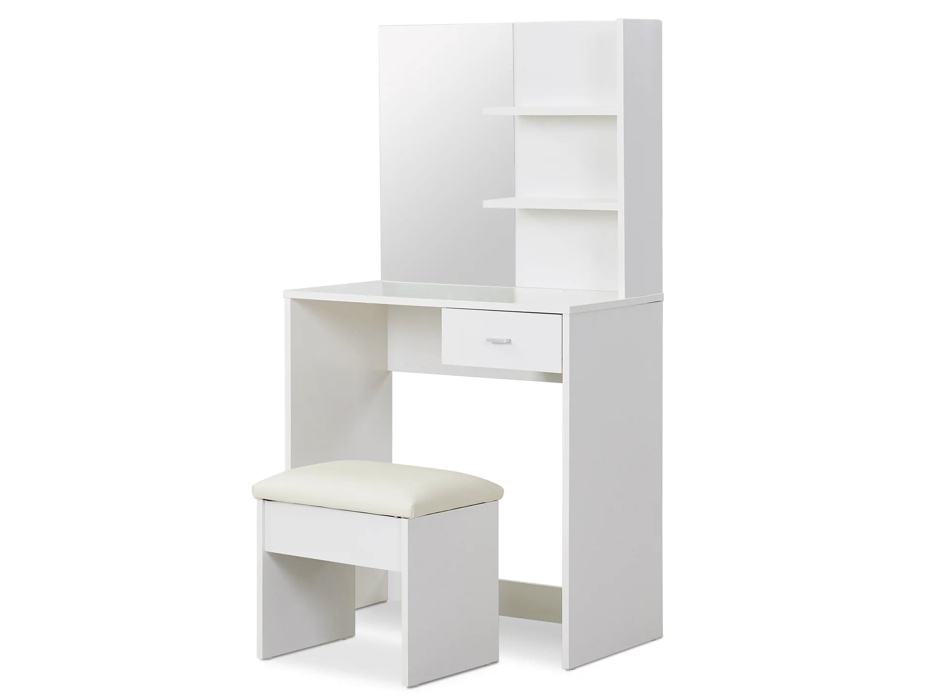 MAKALU Dressing Table Set with 1 Drawer 2PCS - WHITE - Image 4