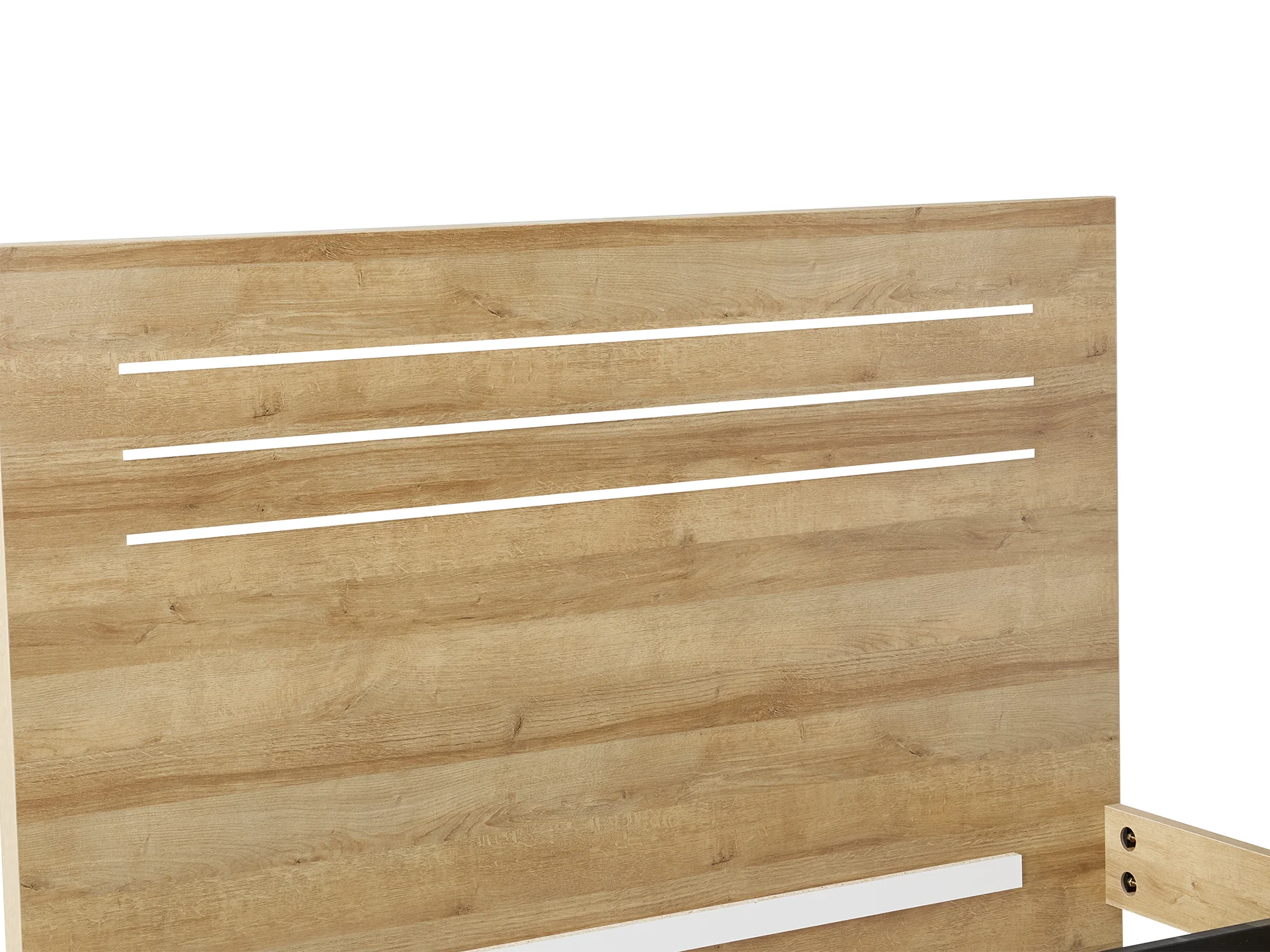 Makalu Queen Wooden Bed Frame - Oak - Image 5