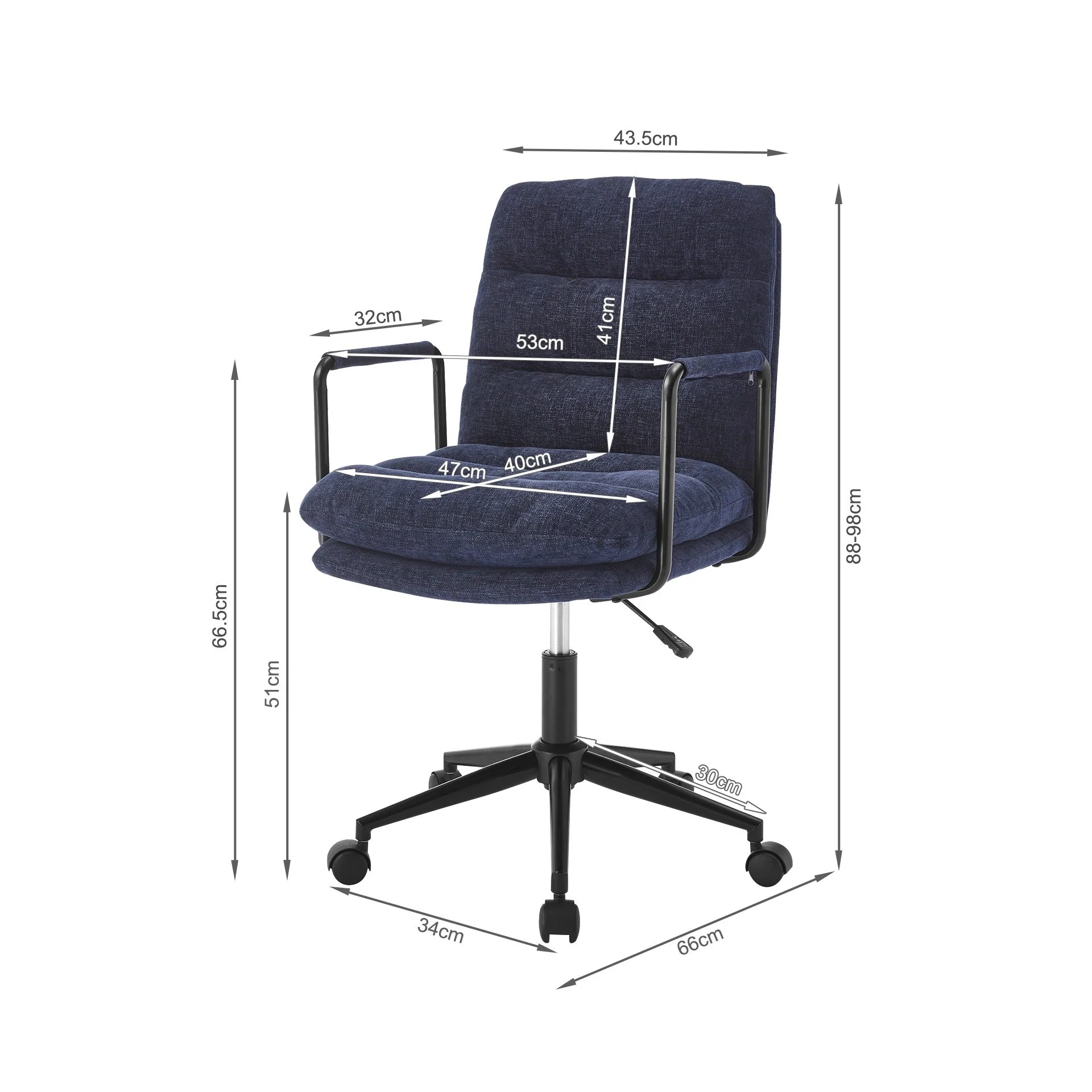 Malcolm Office Chair - Blue - Image 12