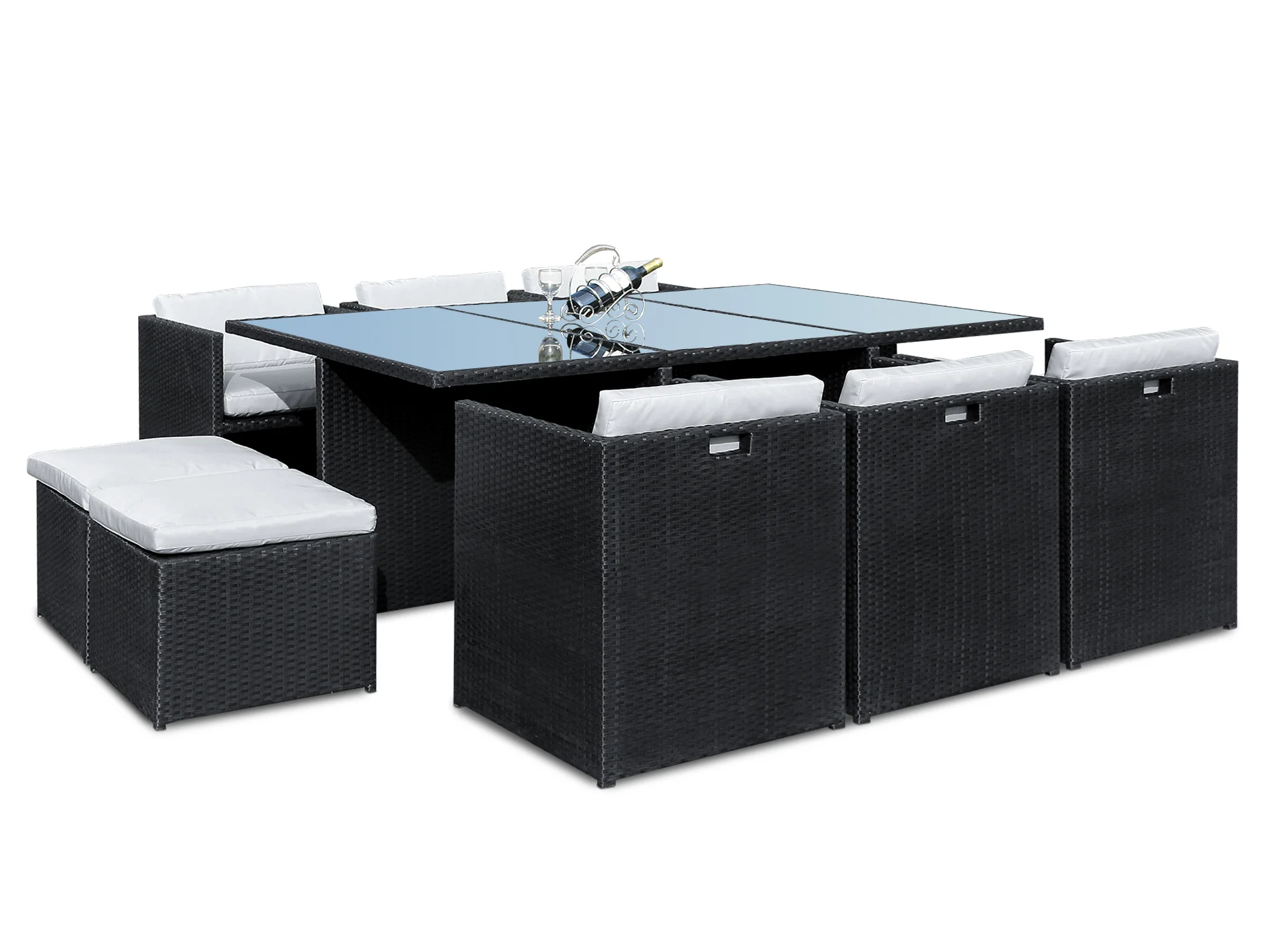Mallorca 11 Piece Rattan Outdoor Dining Set - Image 3
