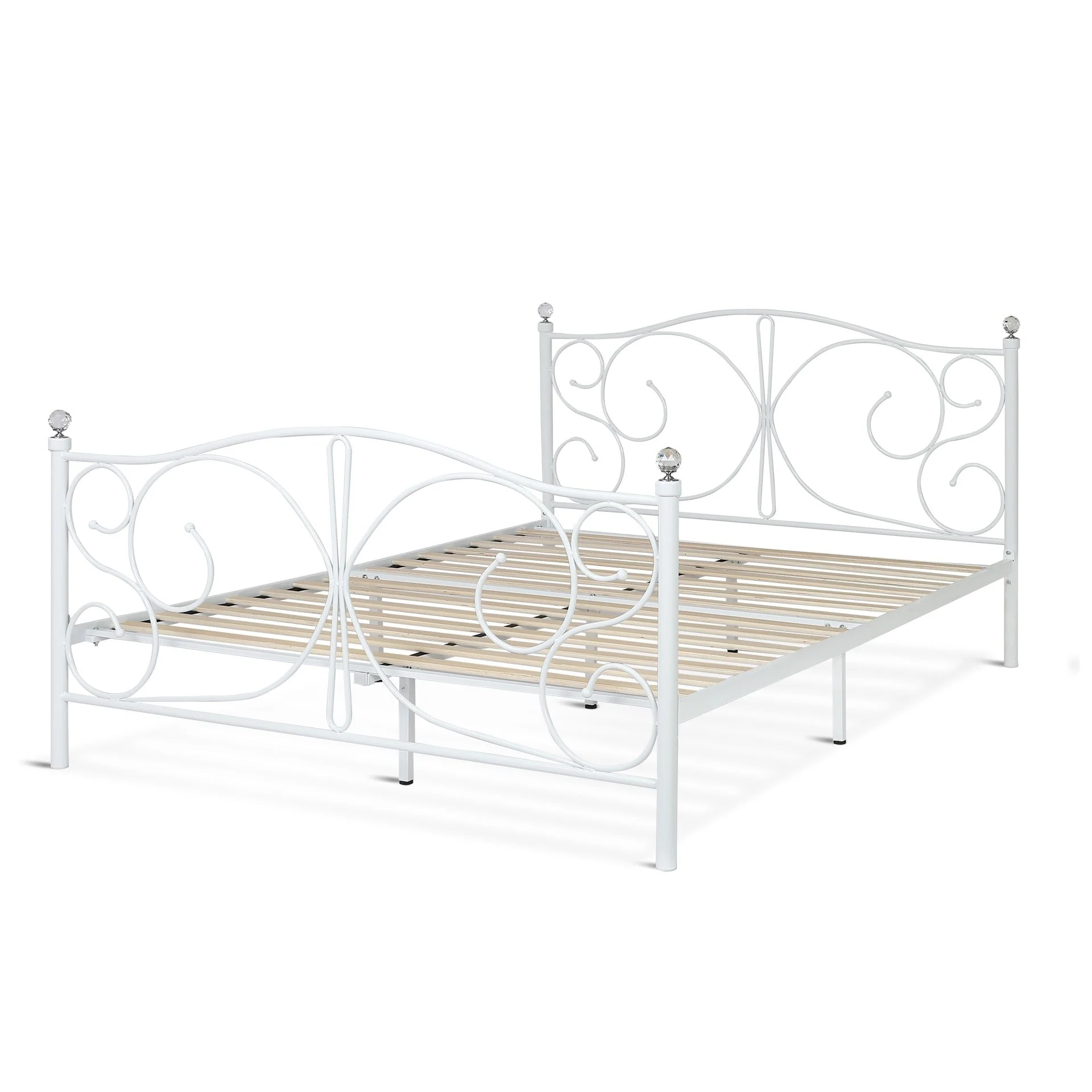 Manaia Queen Metal Bed Frame - White - Image 3