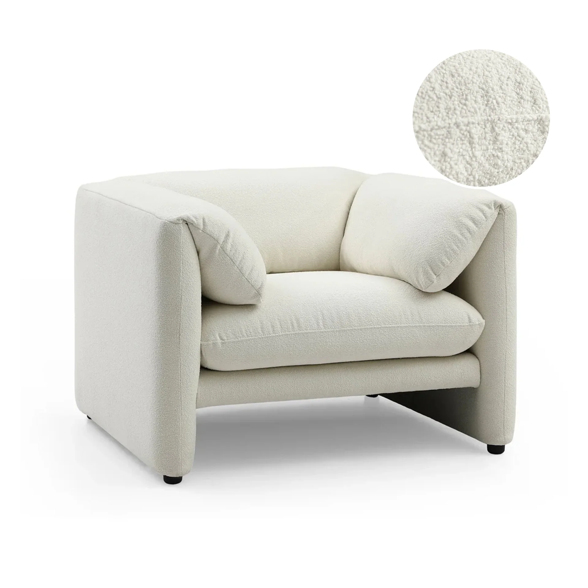 Marion Boucle Occasional Chair - Cream - Image 10