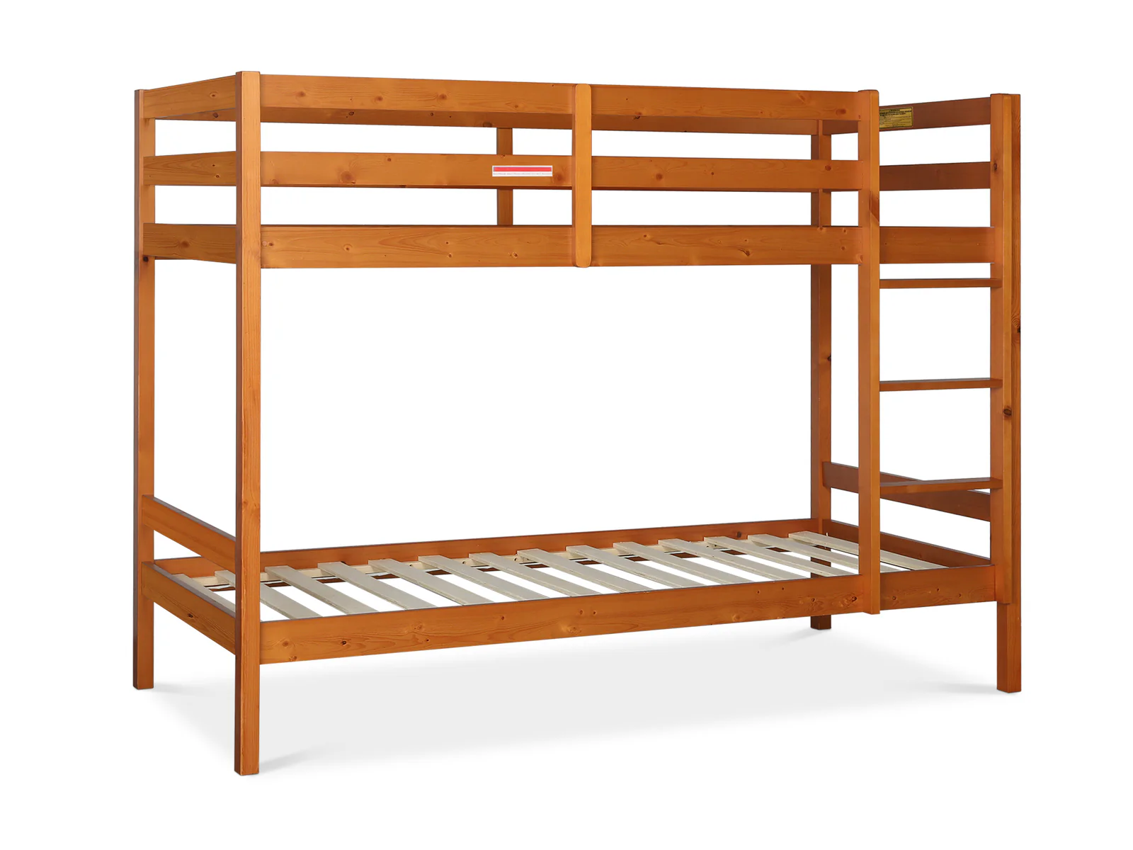 Maroon Single Wooden Bunk Bed Frame - Oak - Image 5