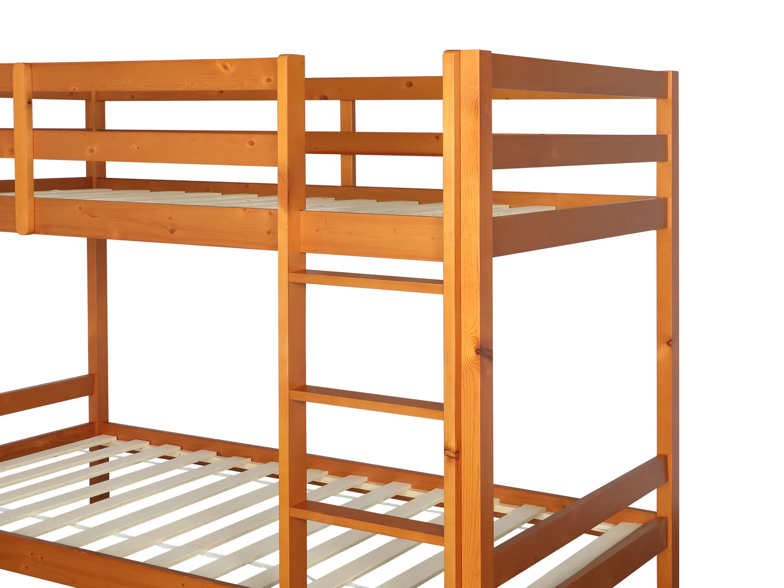 Maroon Single Wooden Bunk Bed Frame - Oak - Image 6