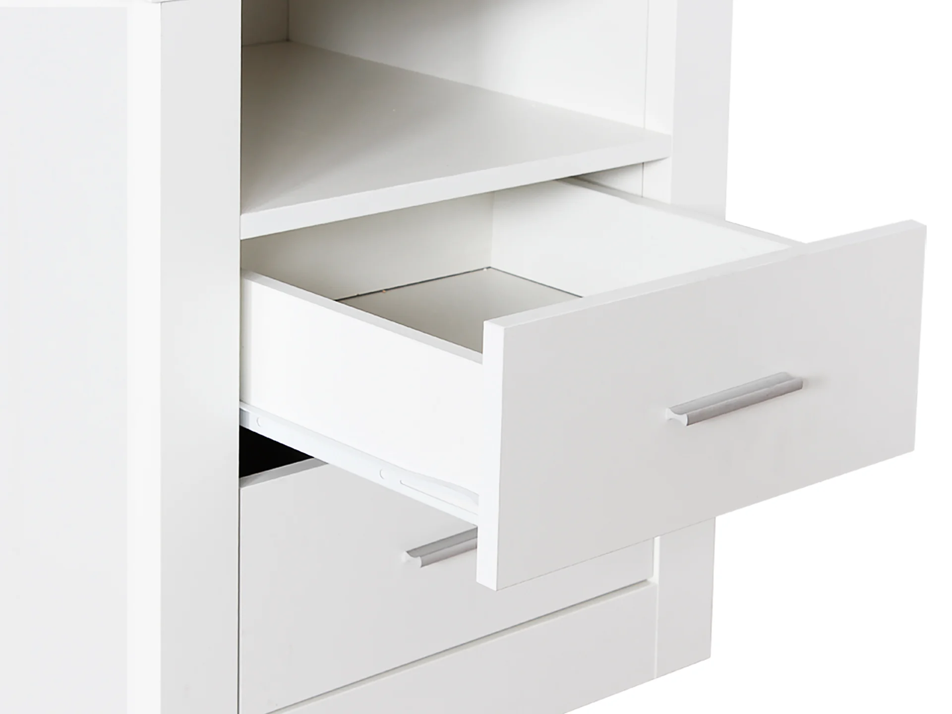 Mateo Wooden Bedside Table - White + Oak - Image 5