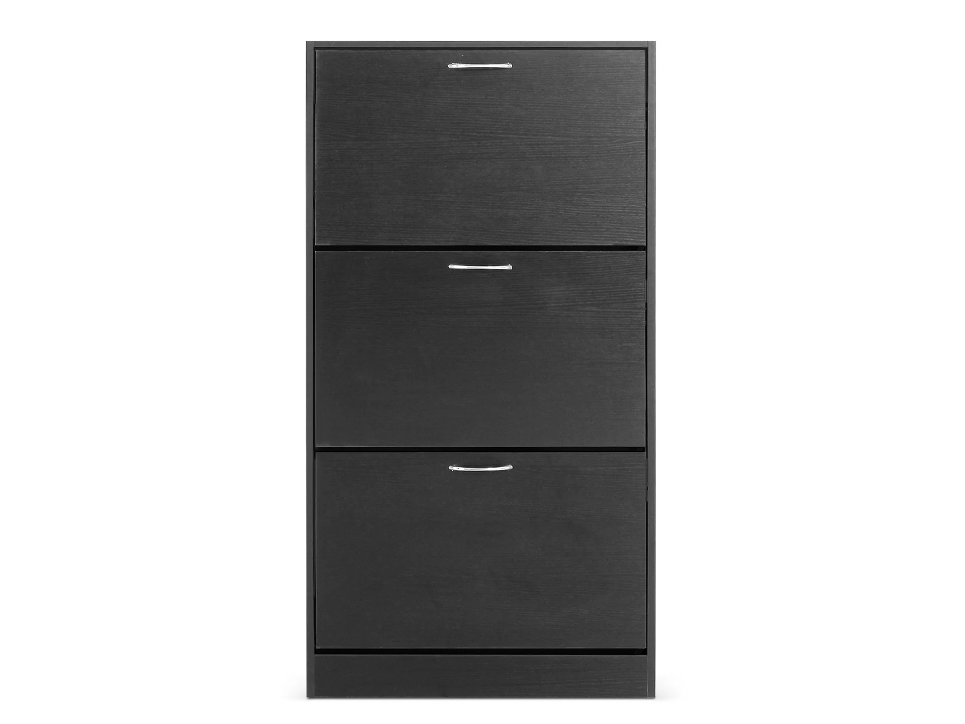 Matilda 3 Drawer Shoe Cabinet Storage - Black - Image 3