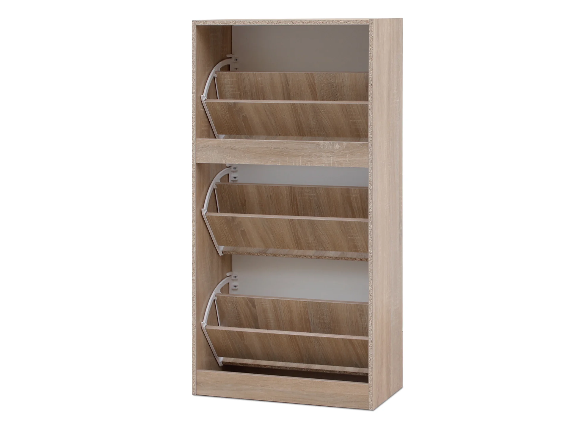 Matilda 3 Drawer Shoe Cabinet Storage - Oak - Image 6