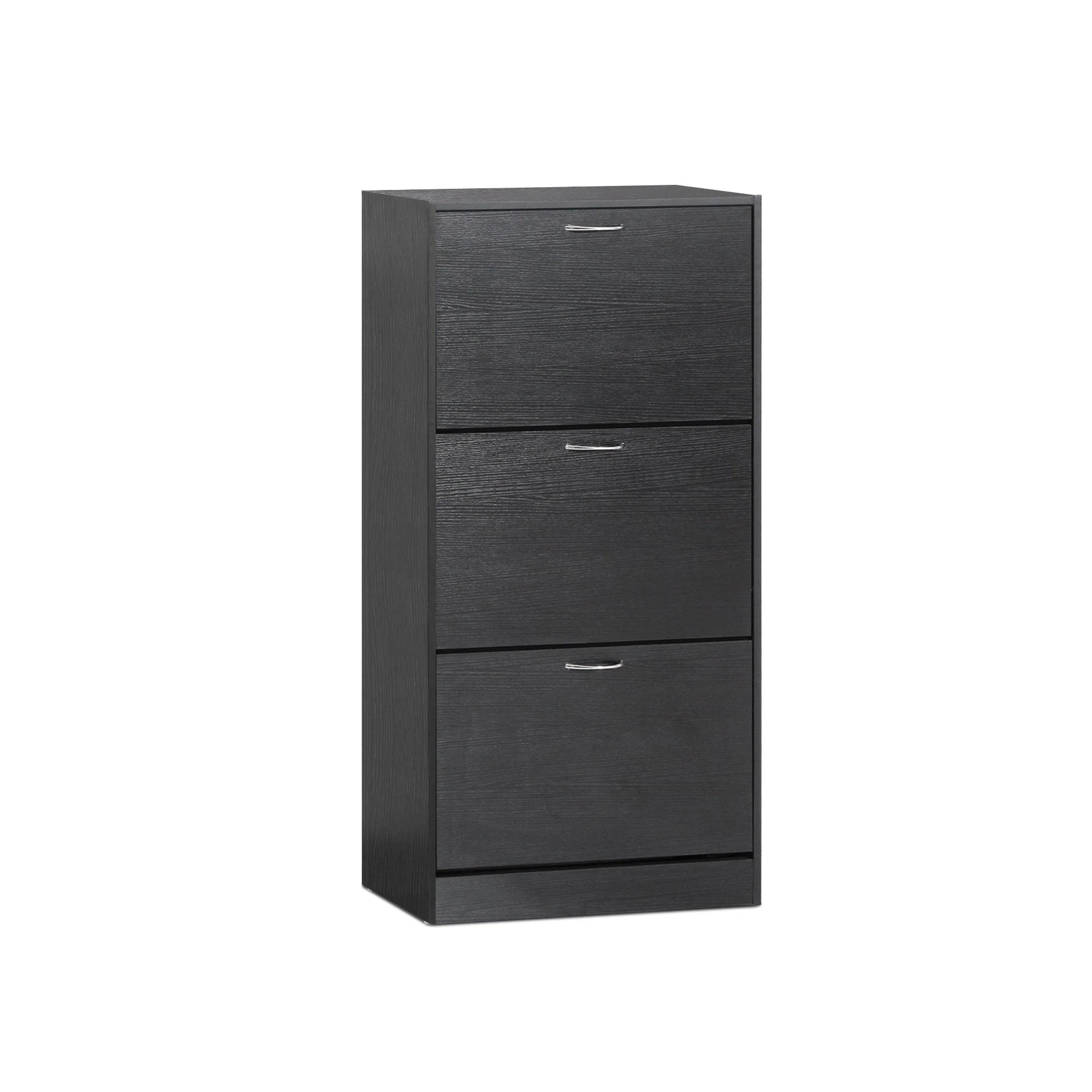 Matilda 3 Drawer Shoe Cabinet Storage Rack - Black - Image 7