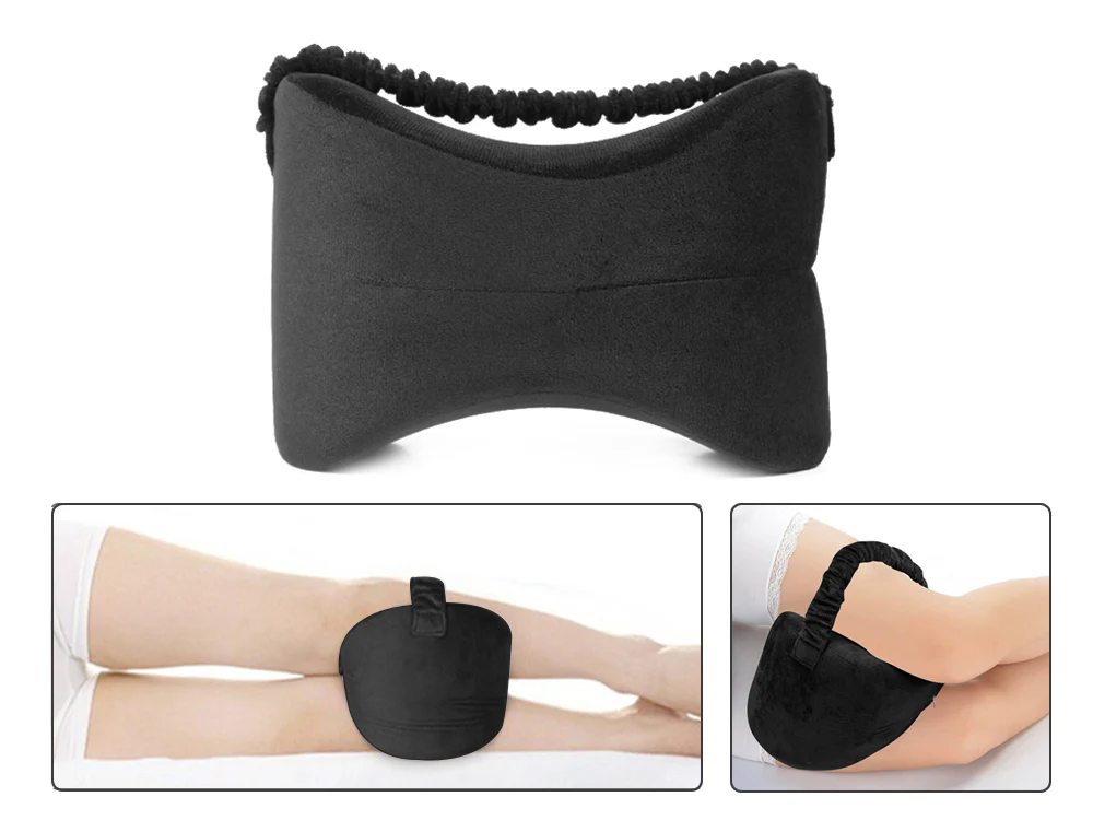 Memory Foam Knee Pillow - BLACK - Image 2