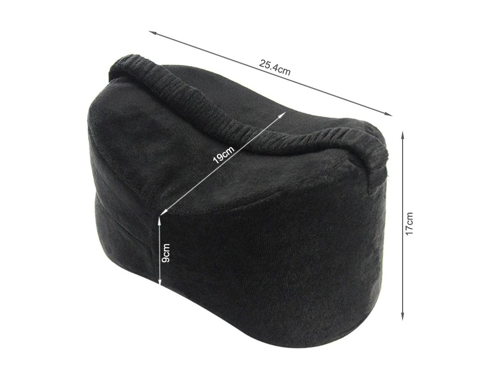 Memory Foam Knee Pillow - BLACK - Image 3