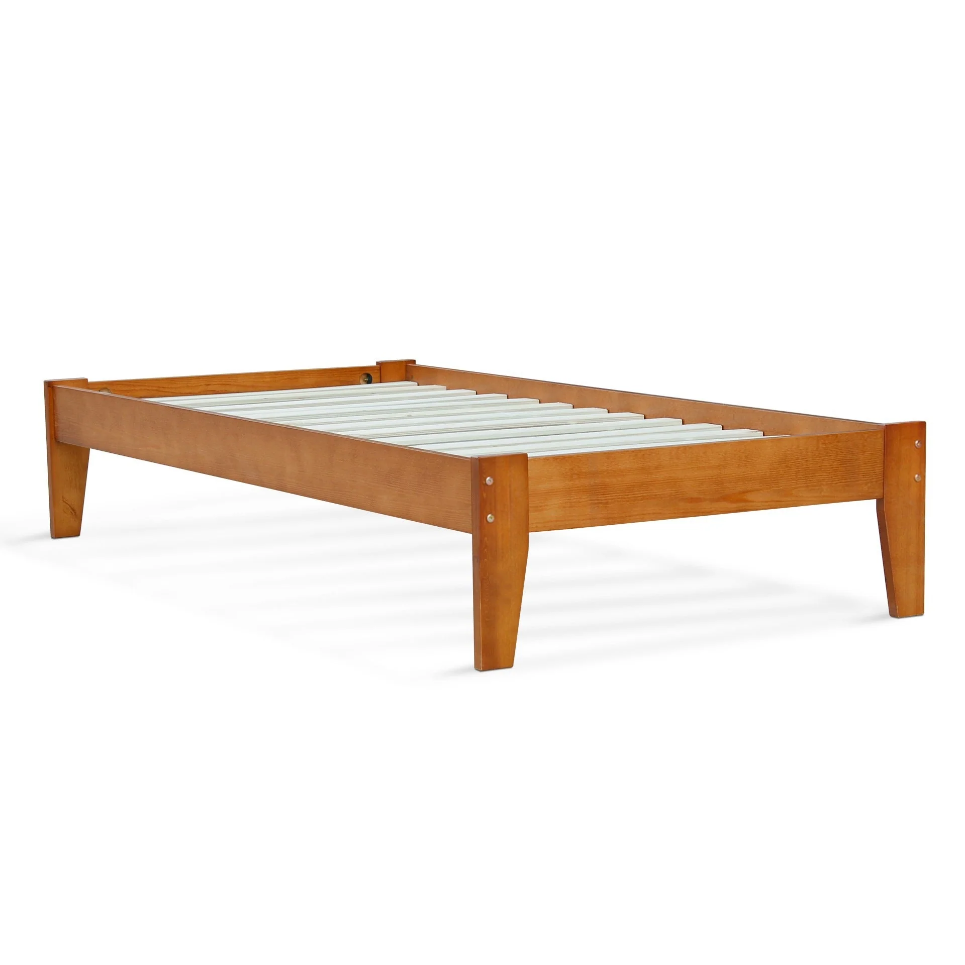 Natural Wood Bed Frame With Clear Under-Bed Storage - Image 7