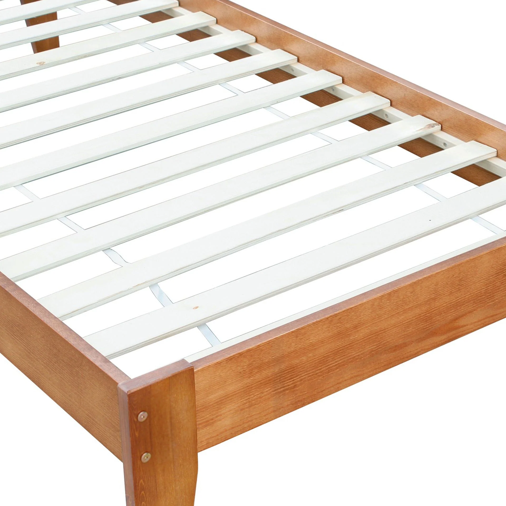 Natural Wood Bed Frame With Clear Under-Bed Storage - Image 9