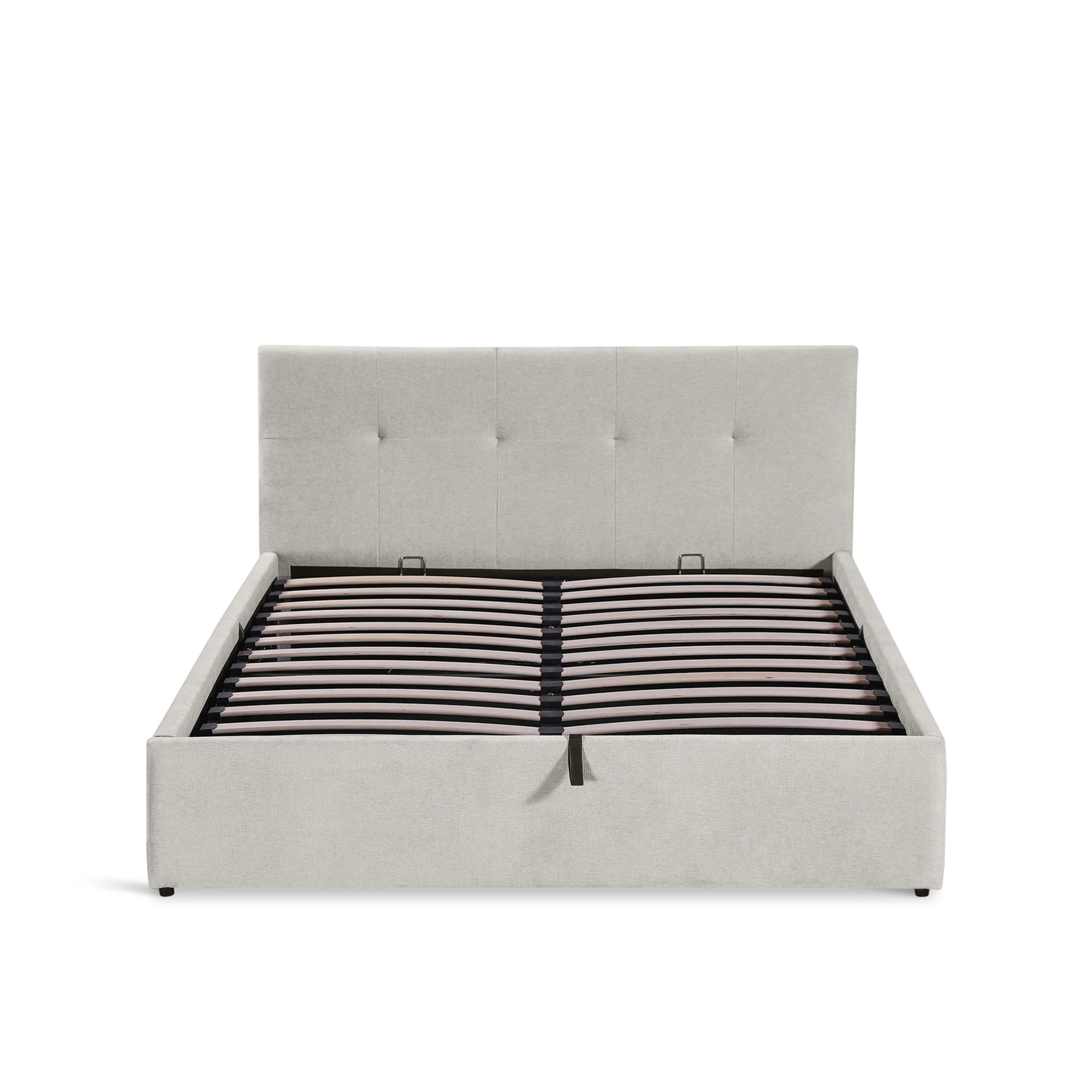 Mero Double Gas Lift Bed Frame - Linen Beige - Image 8