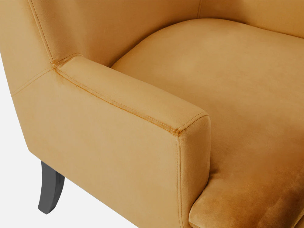 MILA Velvet Arm Chair - BROWN - Image 6