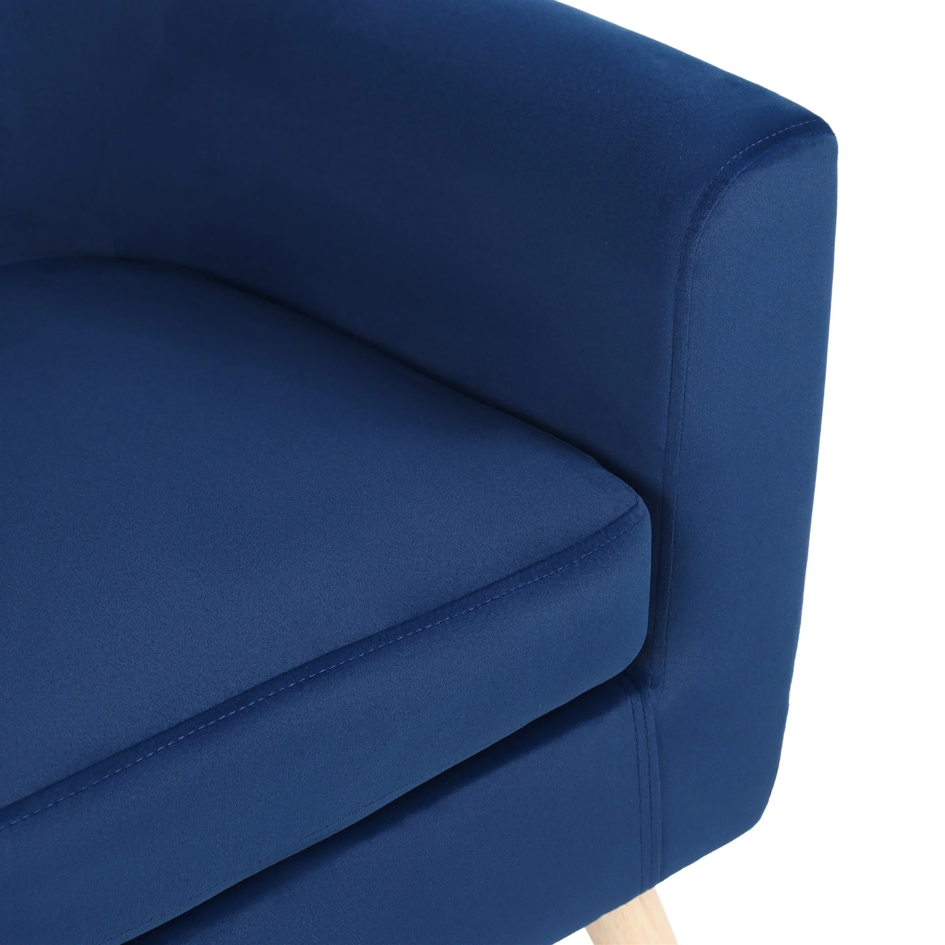 Millo Velvet Armchair - Dark Blue - Image 15