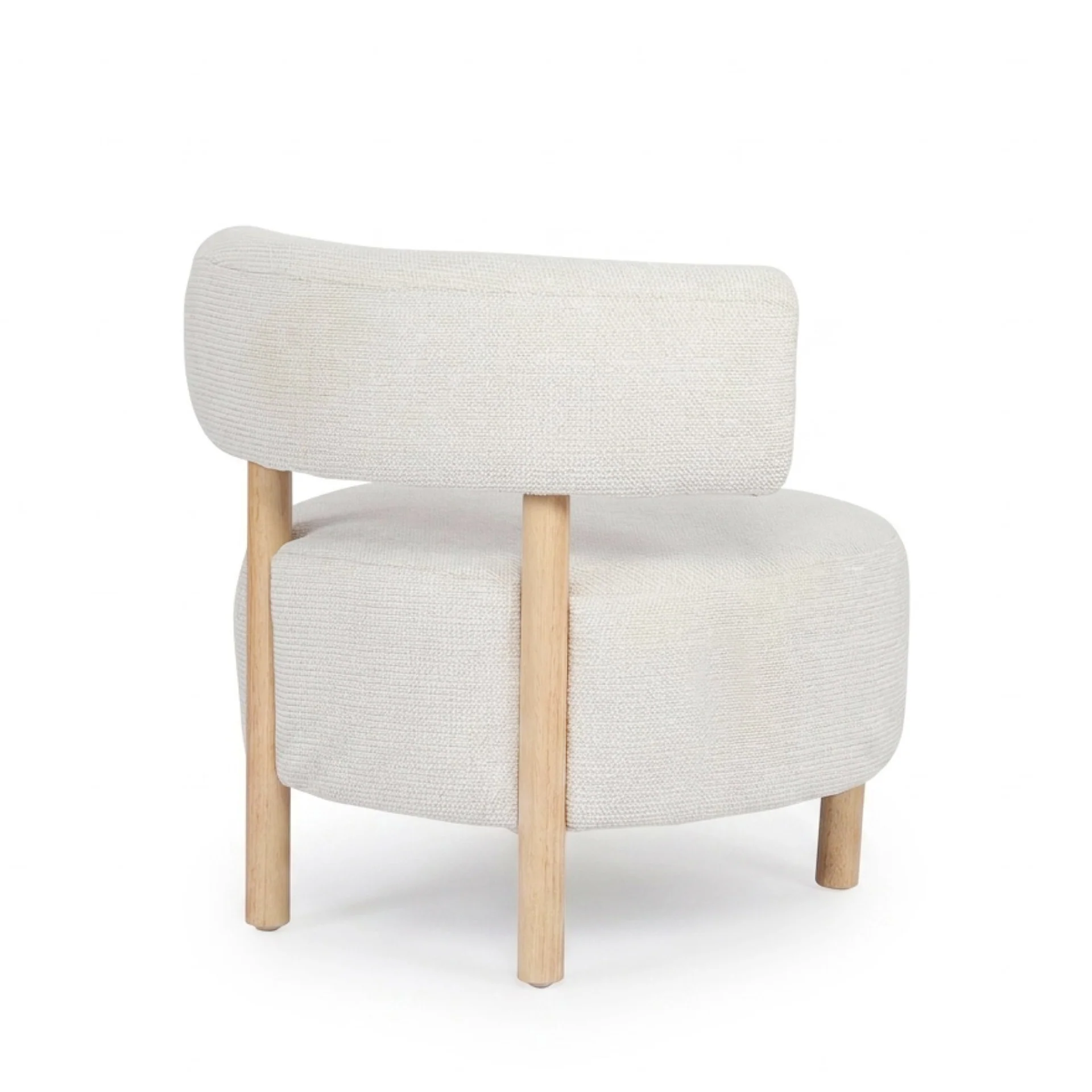 Milo Chenille Armchair - White - Image 10