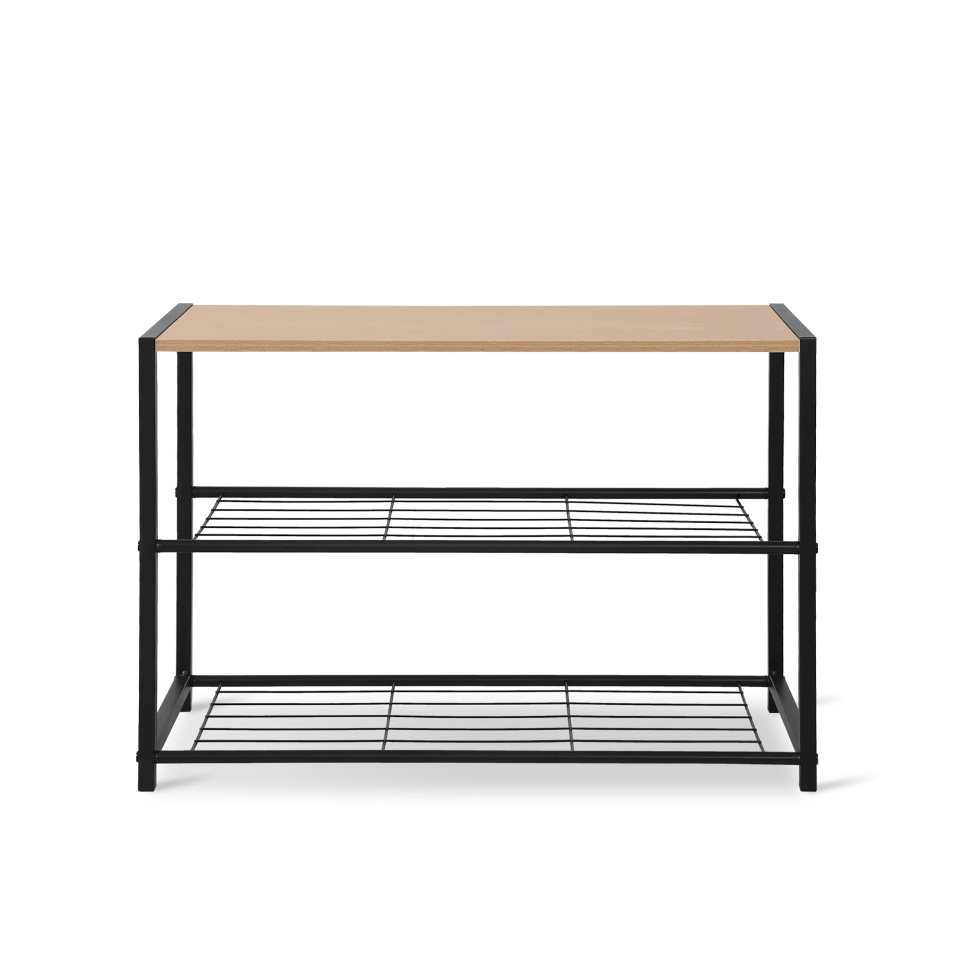 Milton 3 Tier Storage Shelf - Maple + Black - Image 8