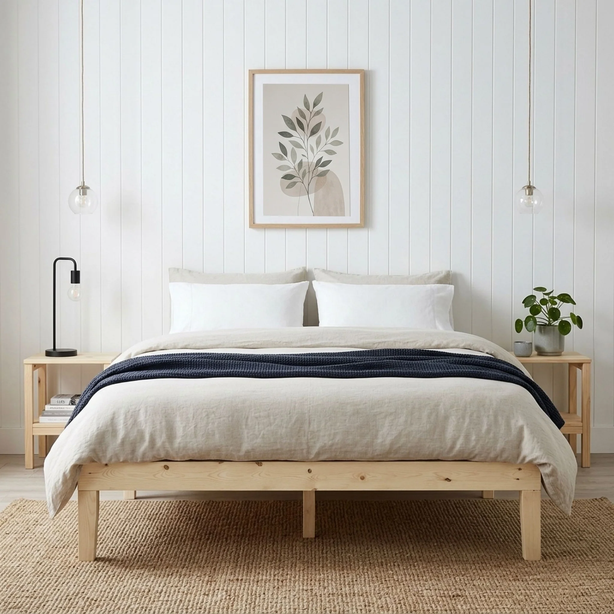 Miro Queen Wooden Bed Frame - Natural - Image 2