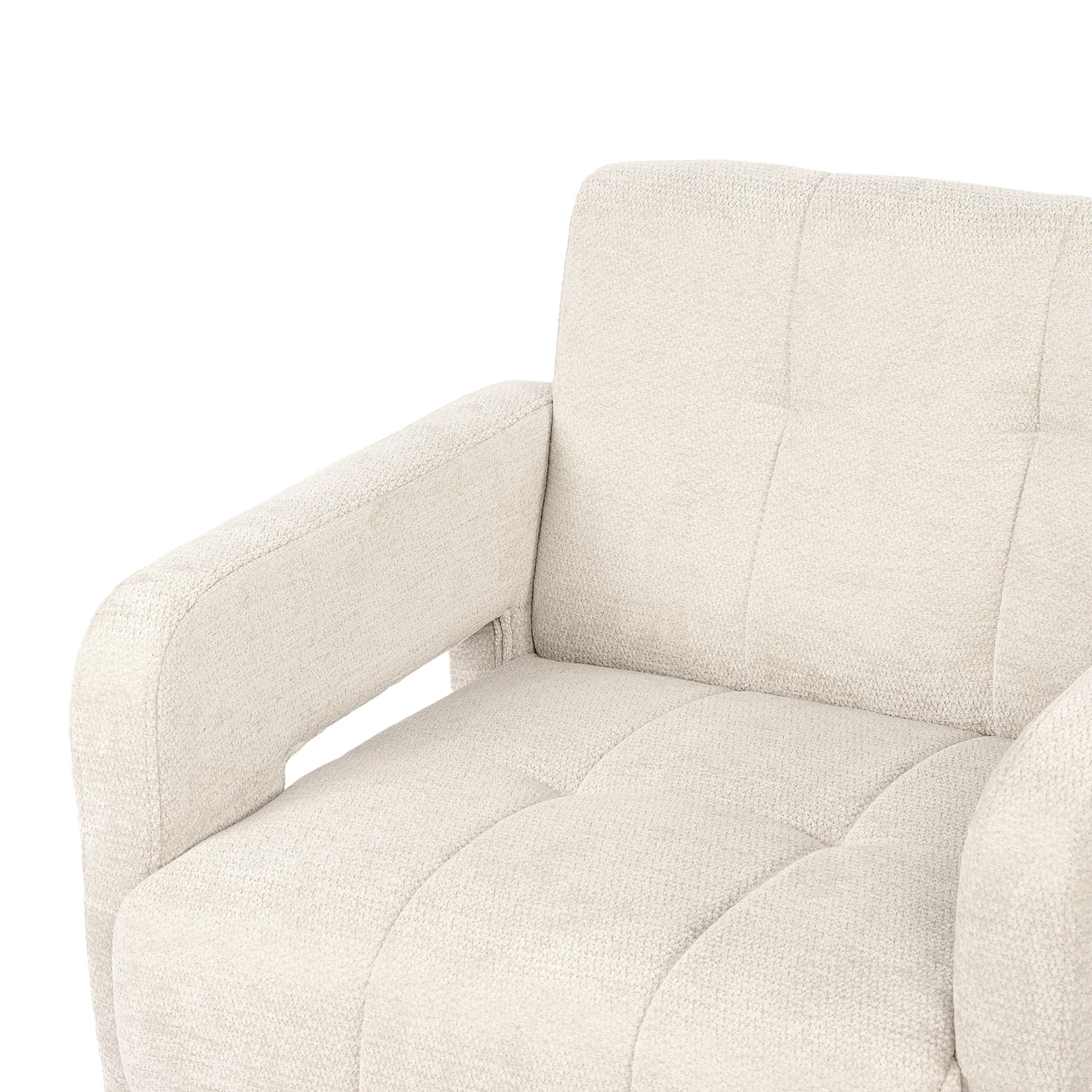 Mocha Chenille Armchair - Light Khaki - Image 12