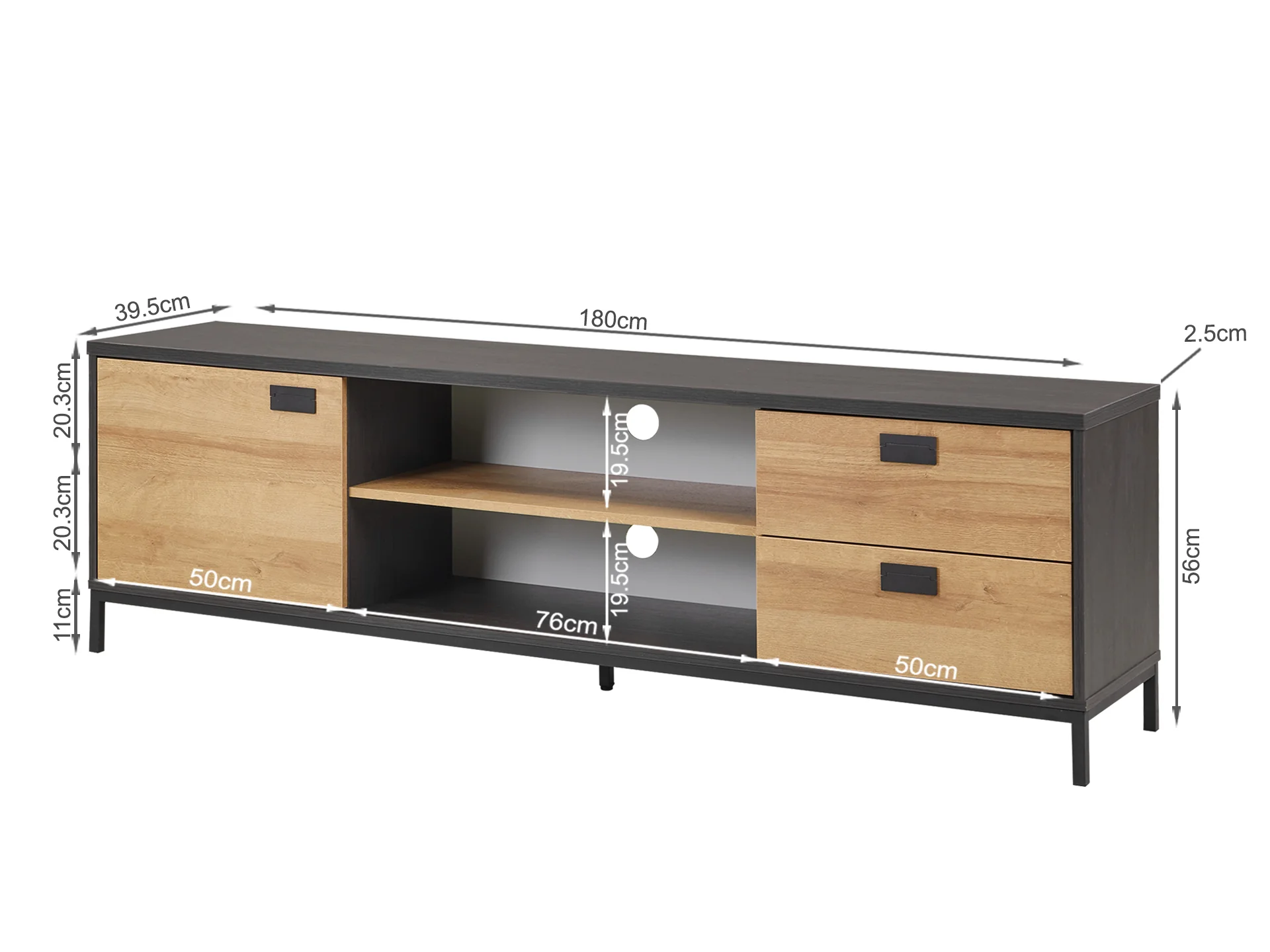 Morris 1.8m Entertainment Unit - Oak - Image 7