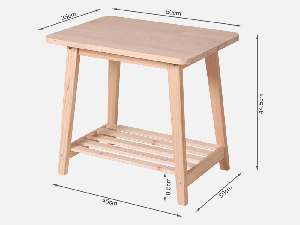 MYLES Wooden Side Table - OAK - Image 8