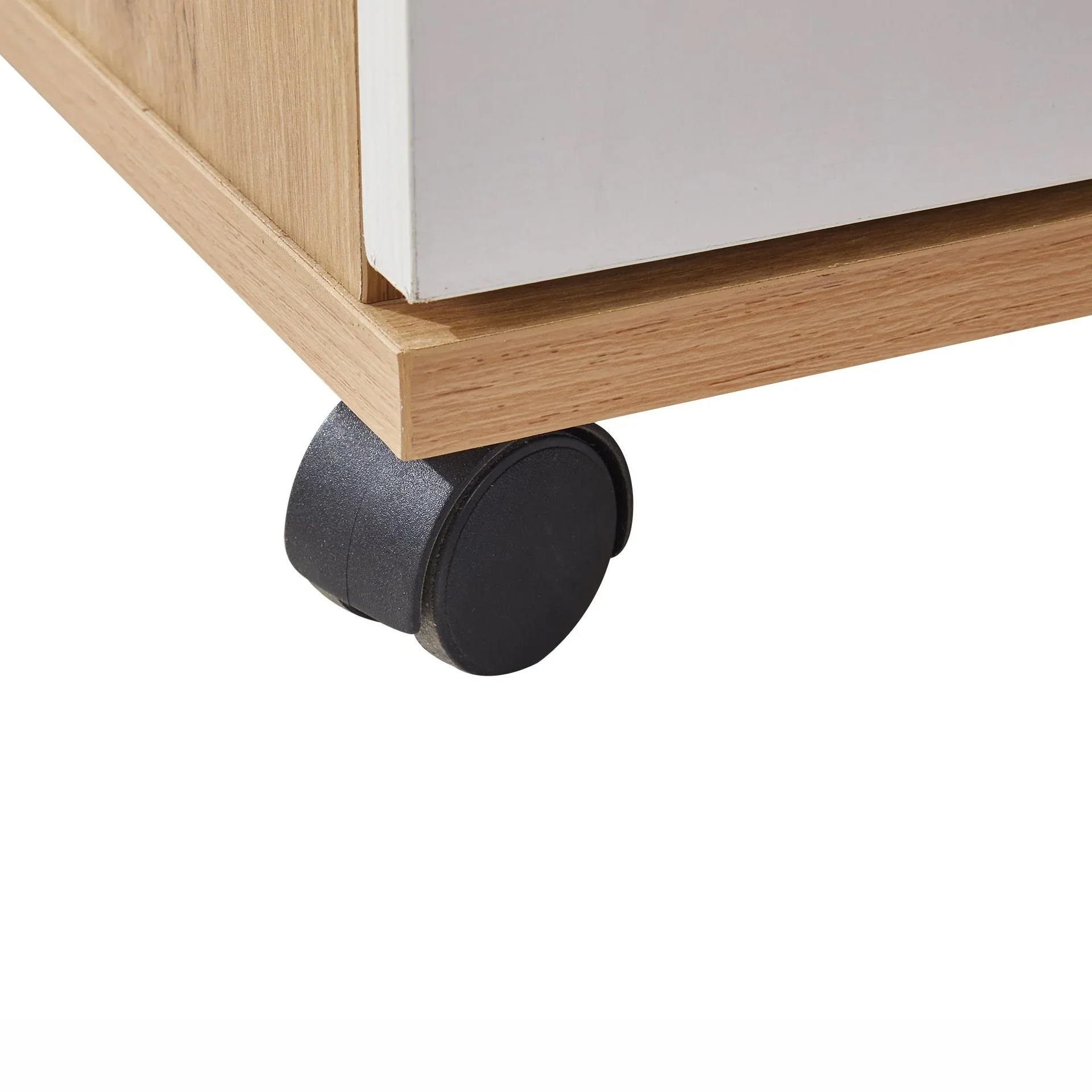 Nakia 3 Drawer Filing Cabinet - Oak+White - Image 10