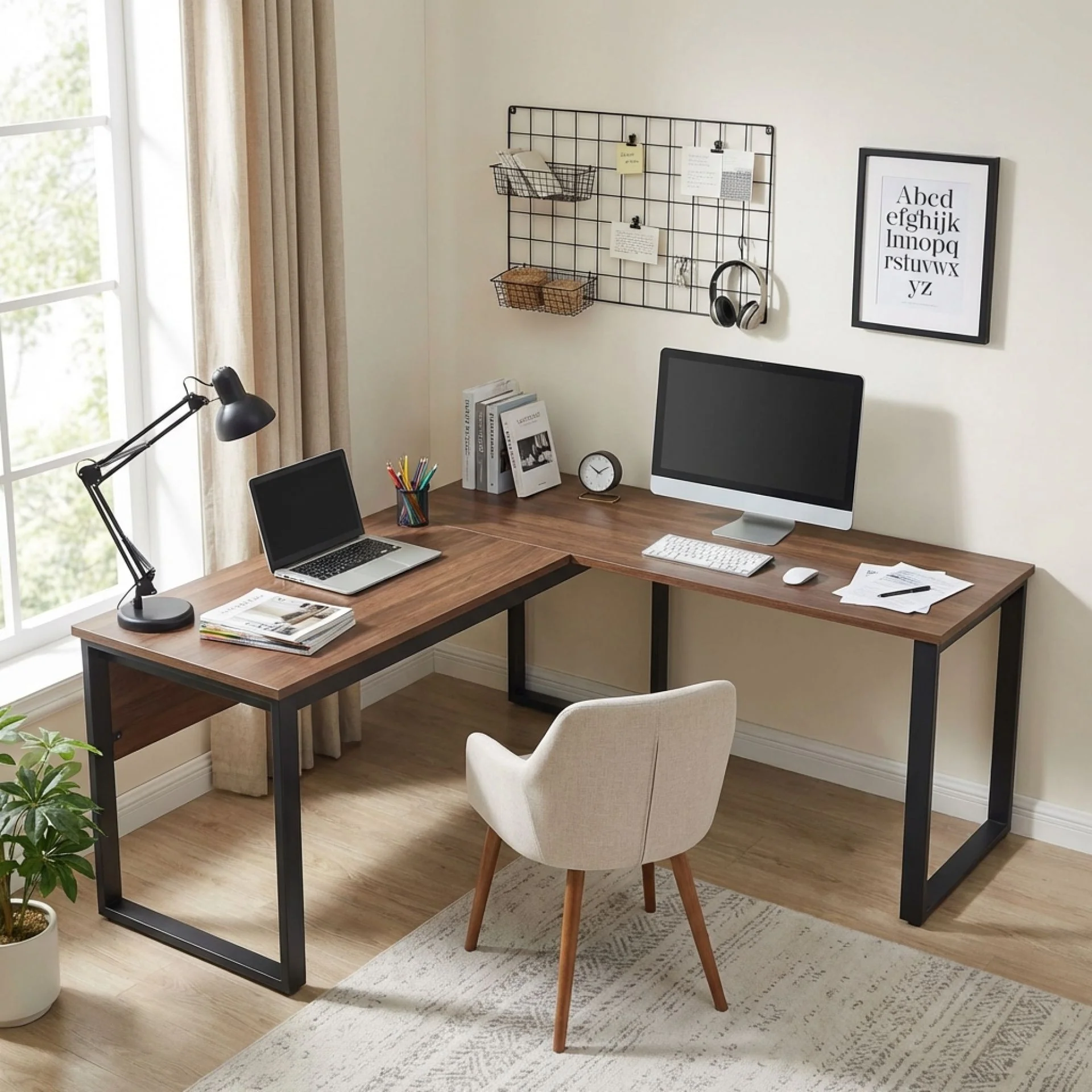Nakia Computer Corner Desk - Walnut - Image 2