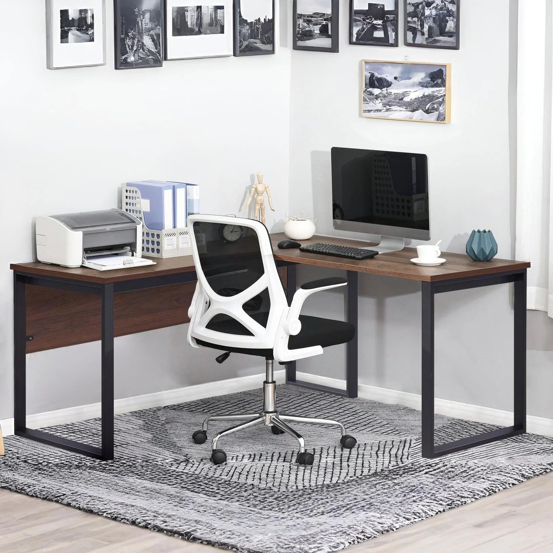 Nakia Computer Corner Desk - Walnut - Image 5