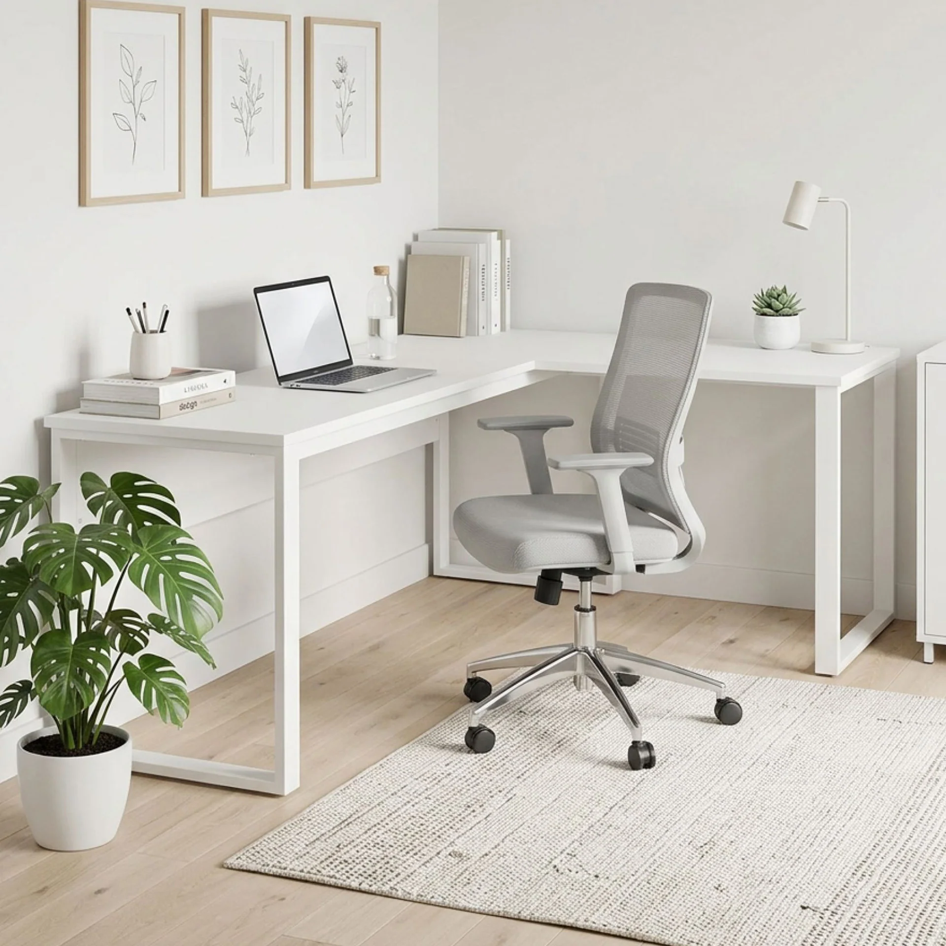 Nakia Computer Corner Desk - White - Image 3