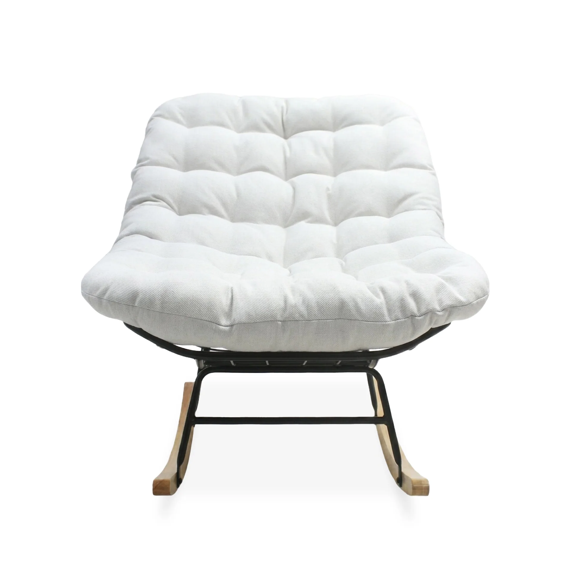 Naro Linen Rocking ArmChair - Beige - Image 10