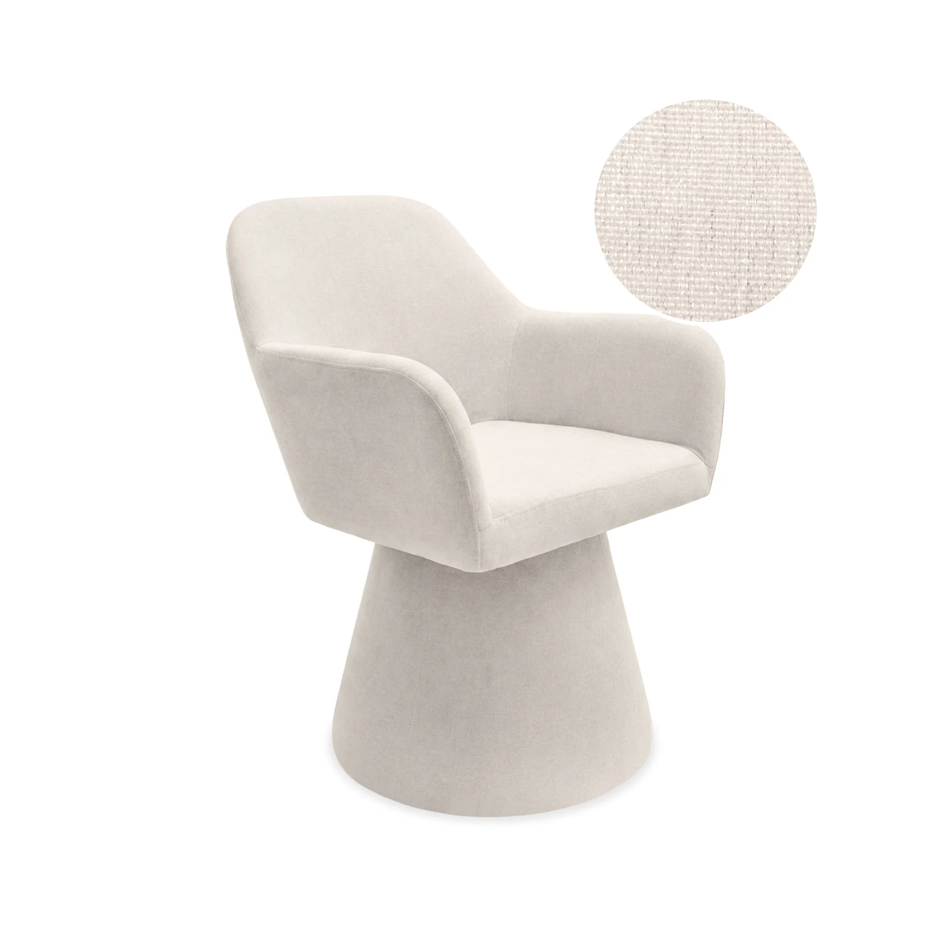 Nilo Swivel Barrel Armchair - Beige - Image 9