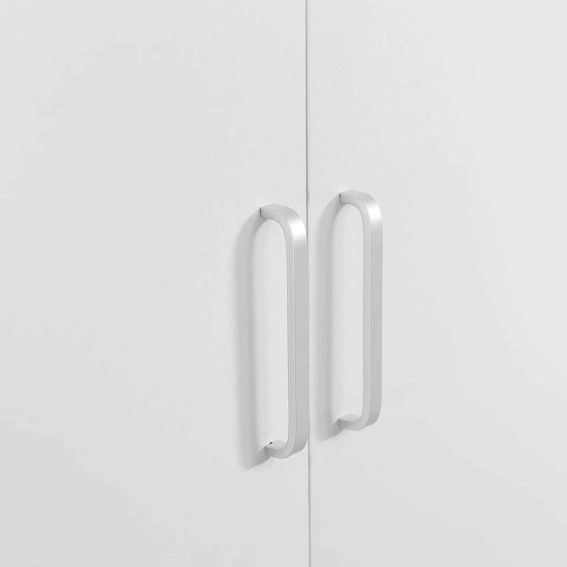 Nordic 2 Door Broom Cupboard 80cm - White - Image 11