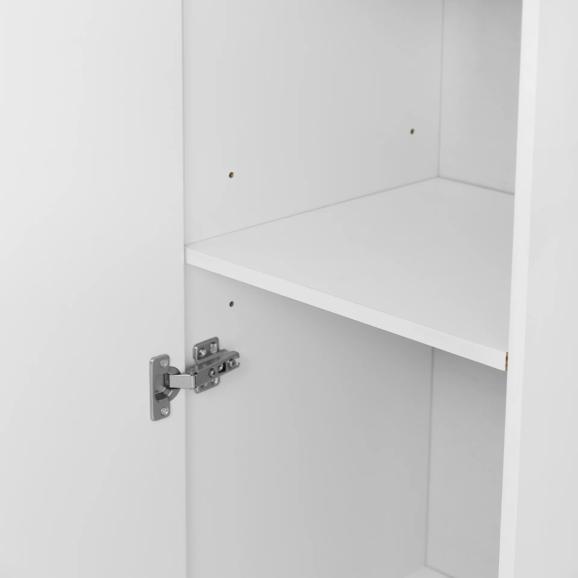 Nordic 2 Door Broom Cupboard 80cm - White - Image 14