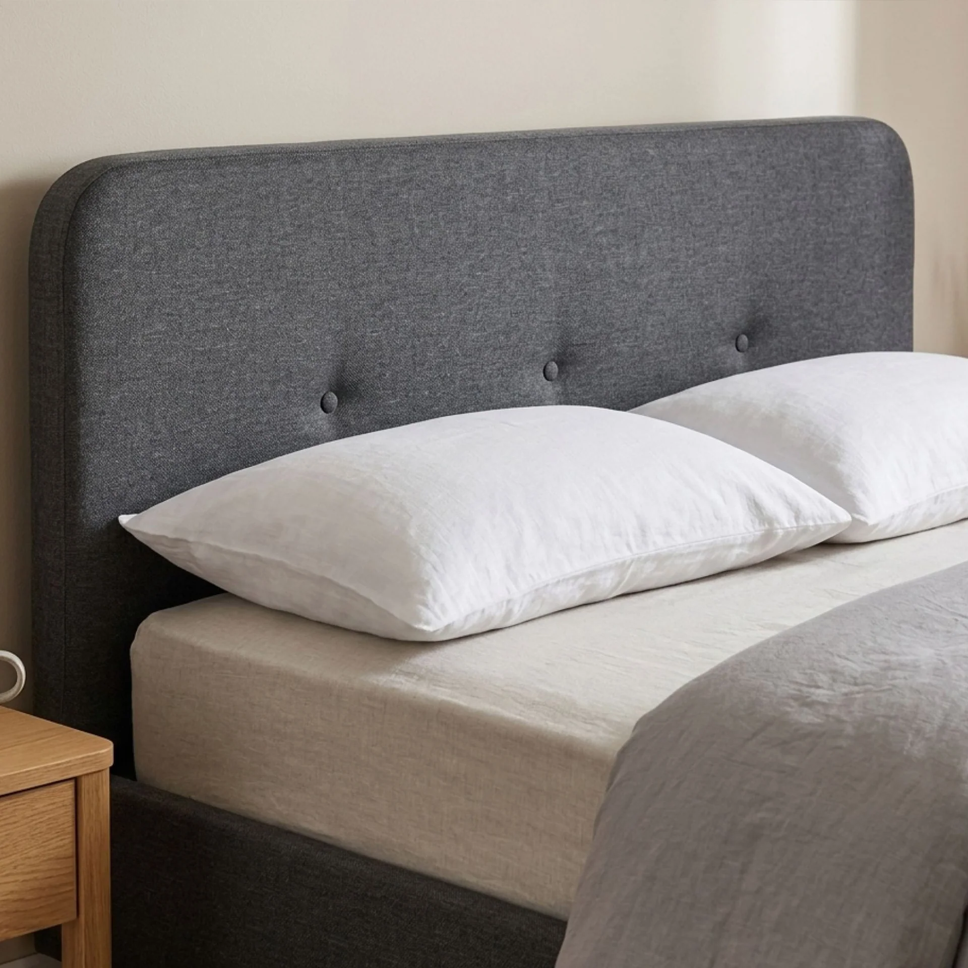 Novi Queen Gas Lift Bed Frame - Dark Grey - Image 6