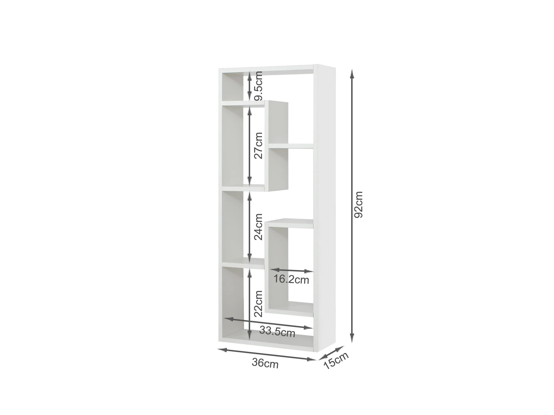 Nyasa Bookshelf Display Shelf - White - Image 5