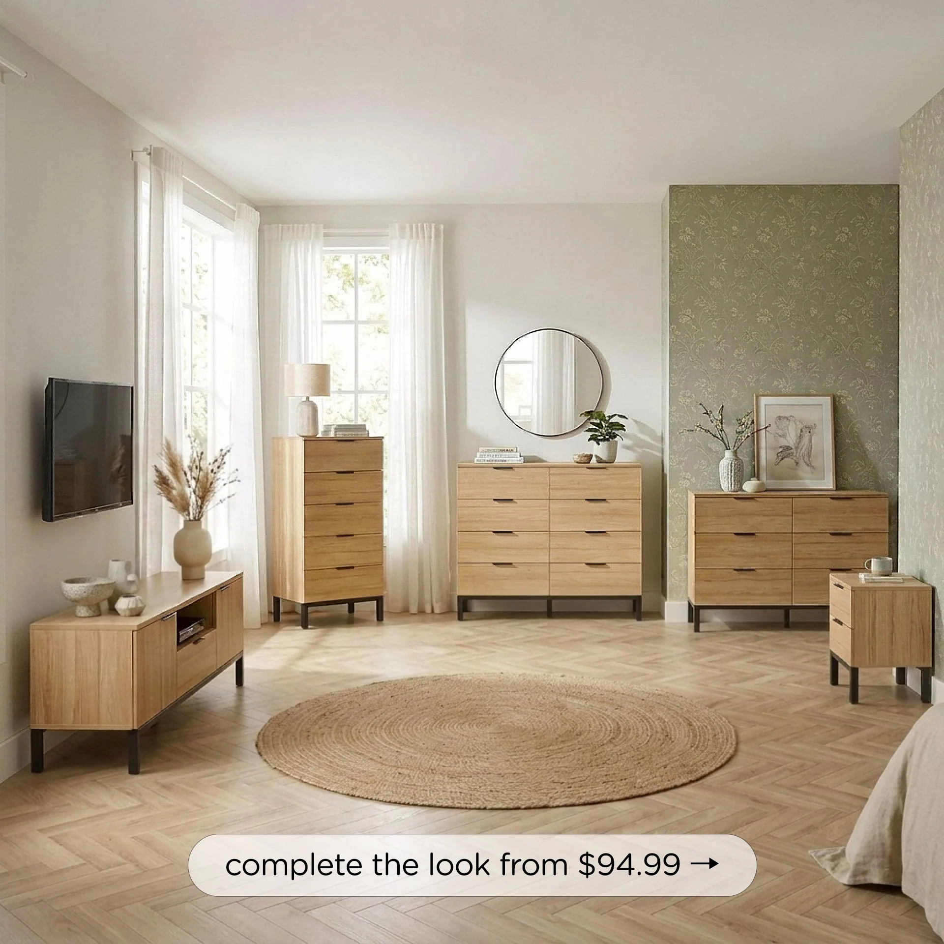 Ocala 1.5m Entertainment Unit - Oak - Image 5