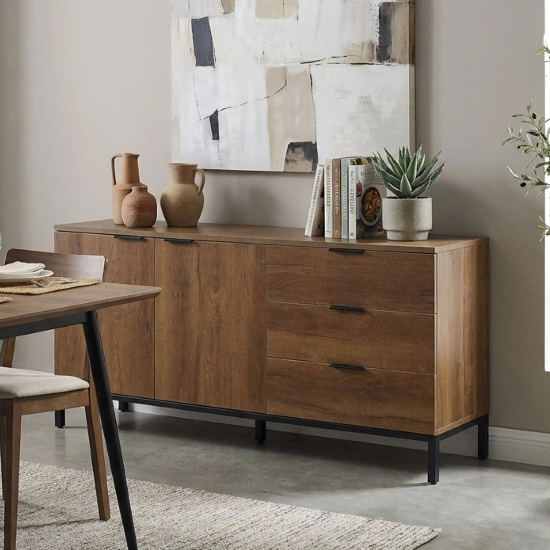 Ocala Sideboard Buffet Table - Walnut - Image 3