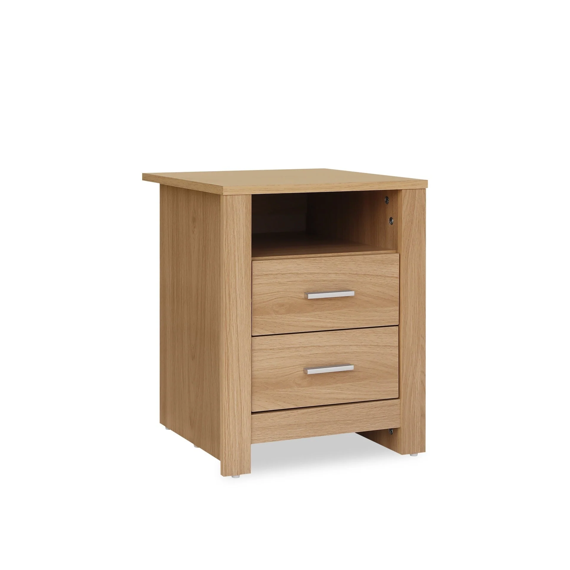 Olsen 2 Drawer Bedside Table - Oak - Image 9