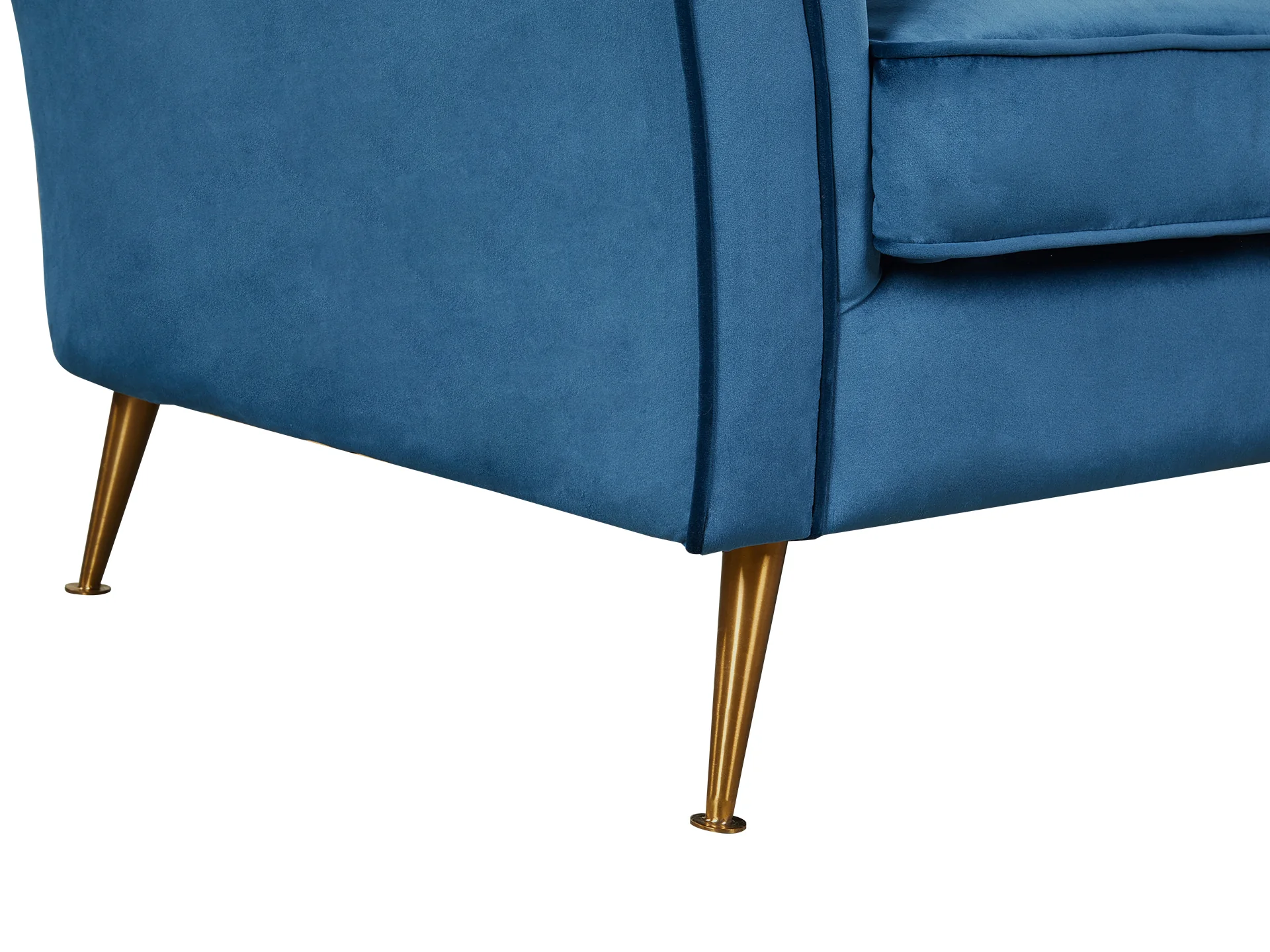 OSLO 3 Seater Velvet Sofa - BLUE - Image 8
