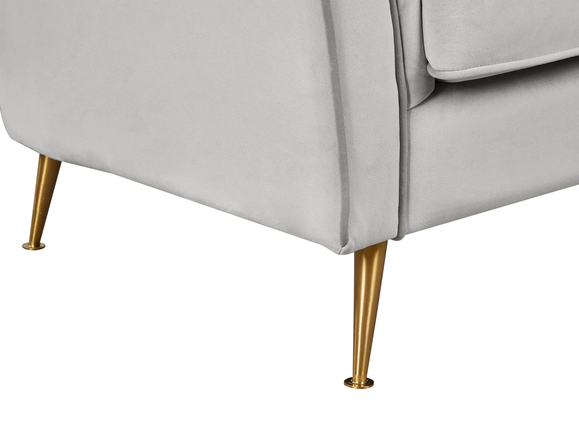 OSLO 3 Seater Velvet Sofa - LIGHT GREY - Image 8