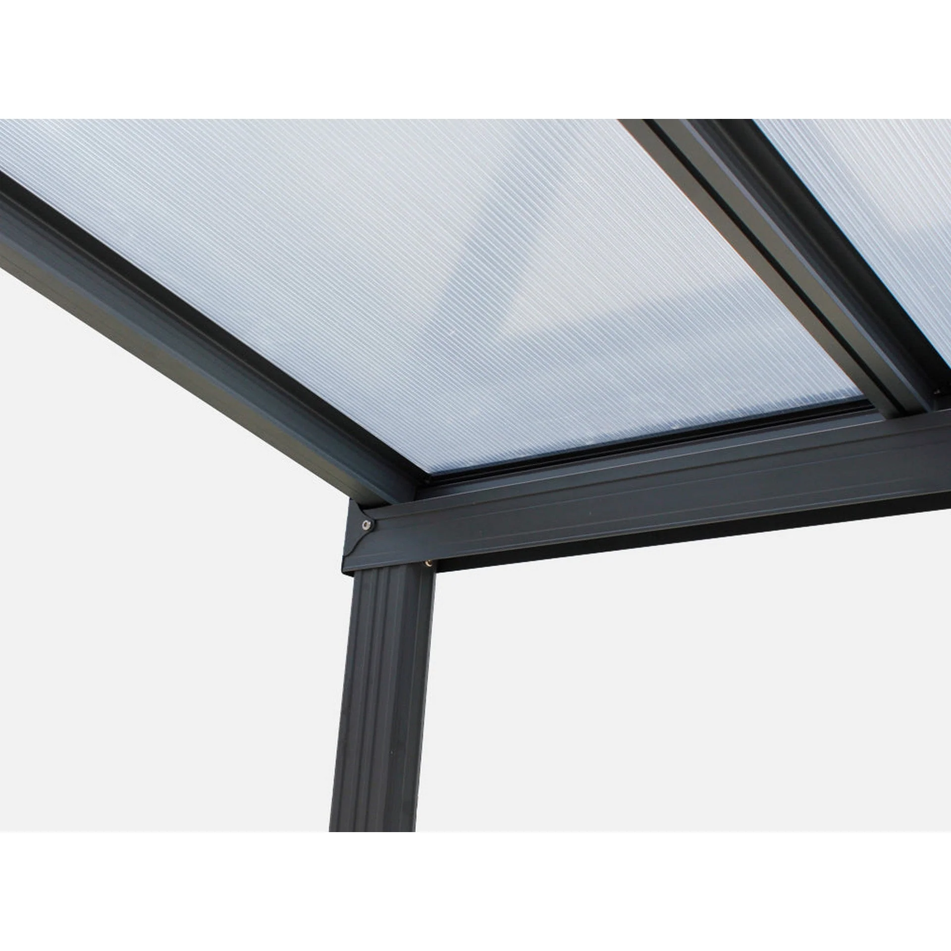 Patio Canopy 12'x10' ft - 3.73 x 3.03 x 2.58M - Charcoal Grey - Image 14